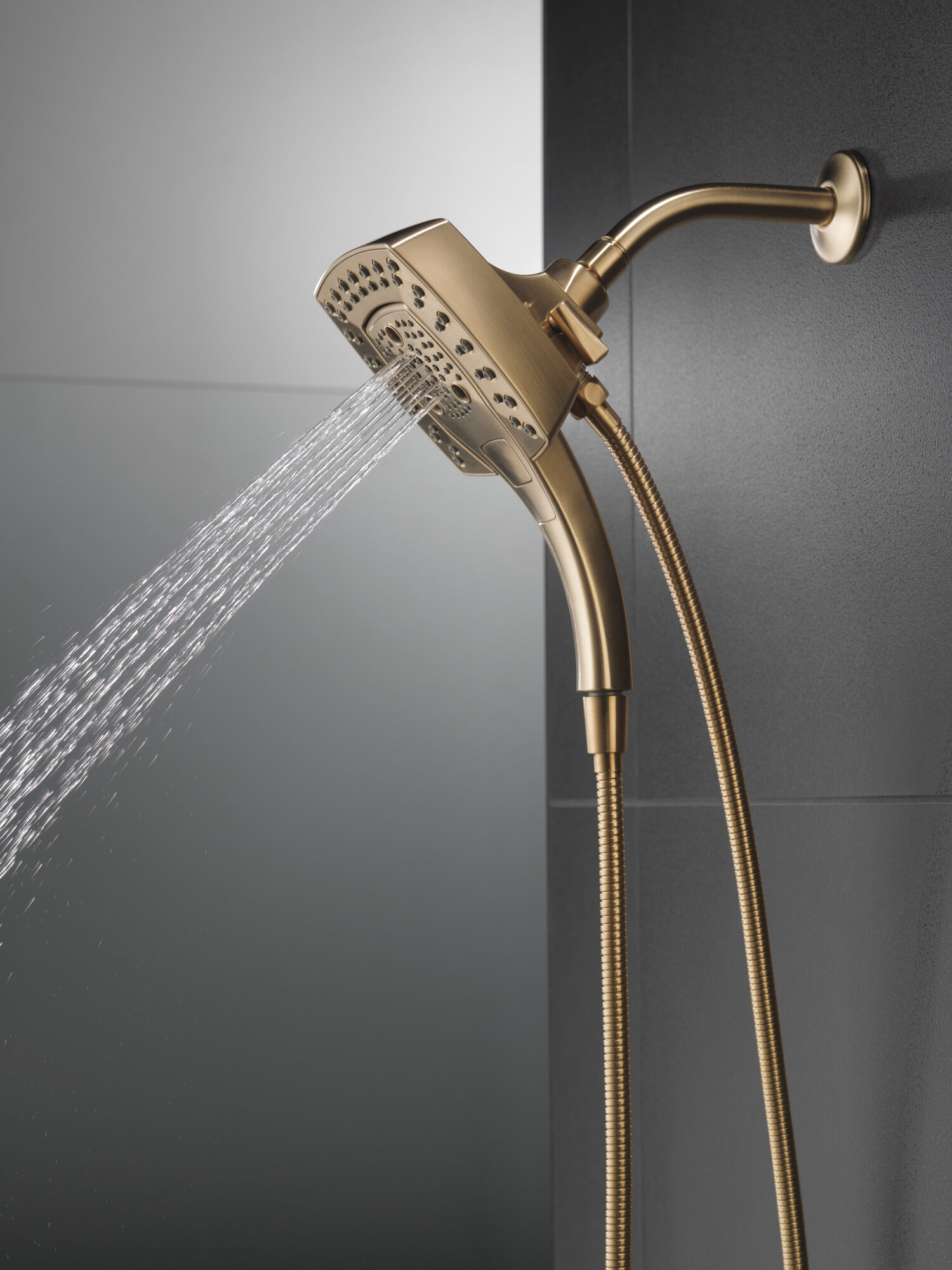 H2Okinetic® In2ition® 5-Setting Two-in-One Shower in Champagne