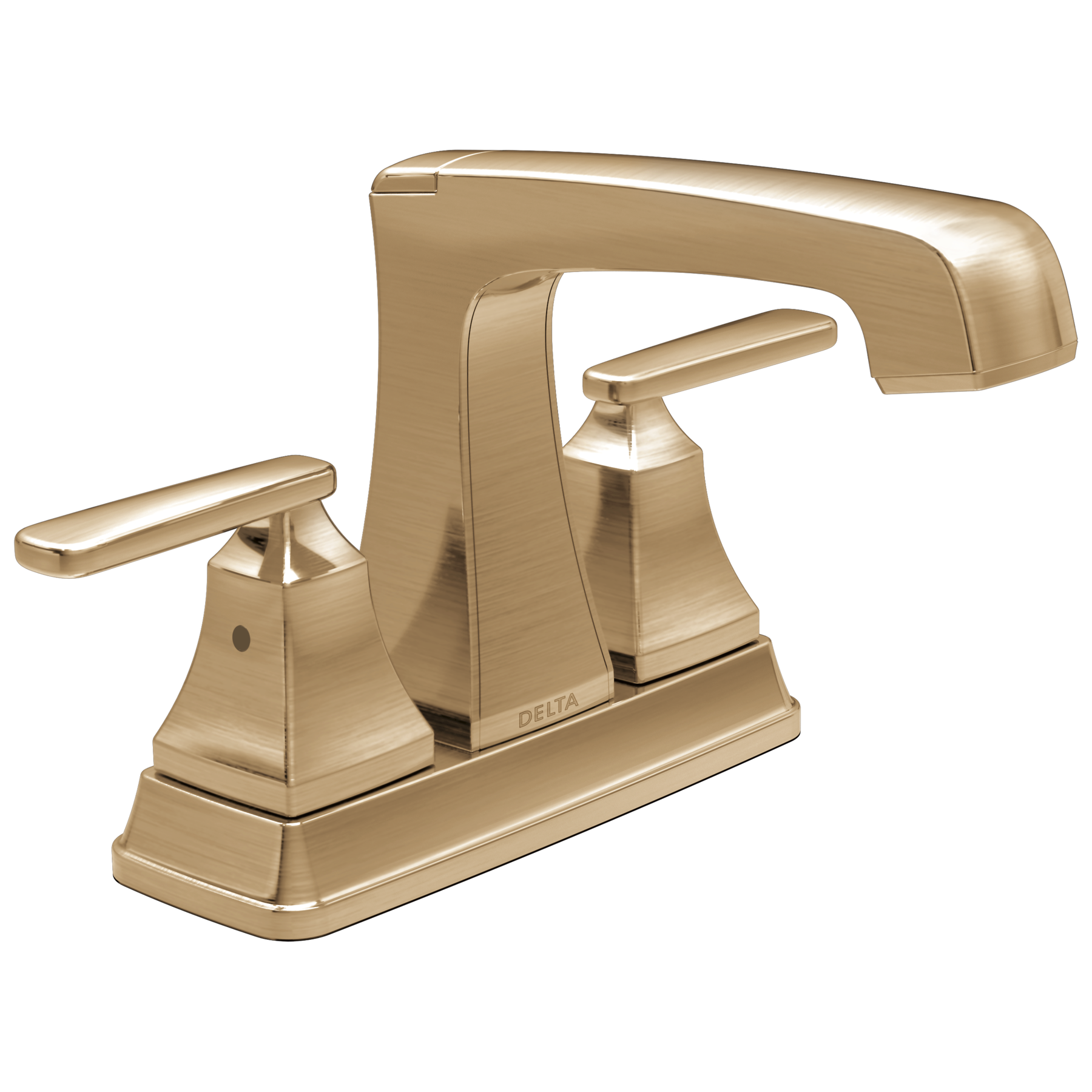 Two Handle Centerset Bathroom Faucet in Champagne Bronze 2564