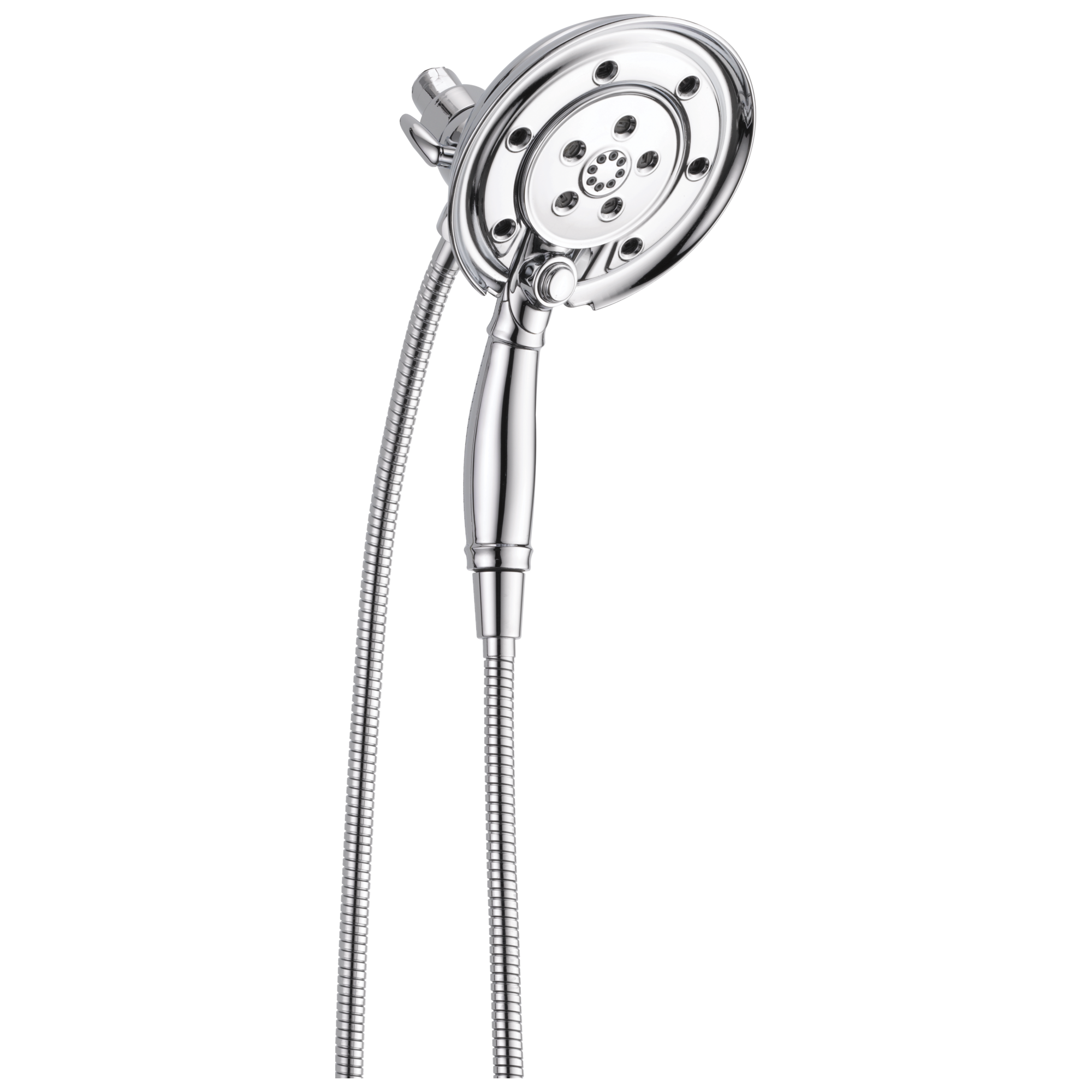 Delta 58471-SS-PK H2Okinetic Technology In2ition 4-Setting Two-in-One Hand shower Shower Head, Stainless Delta Faucet 4-Spray H2Okinetic In2ition 2-in-1 Dual Hand Held