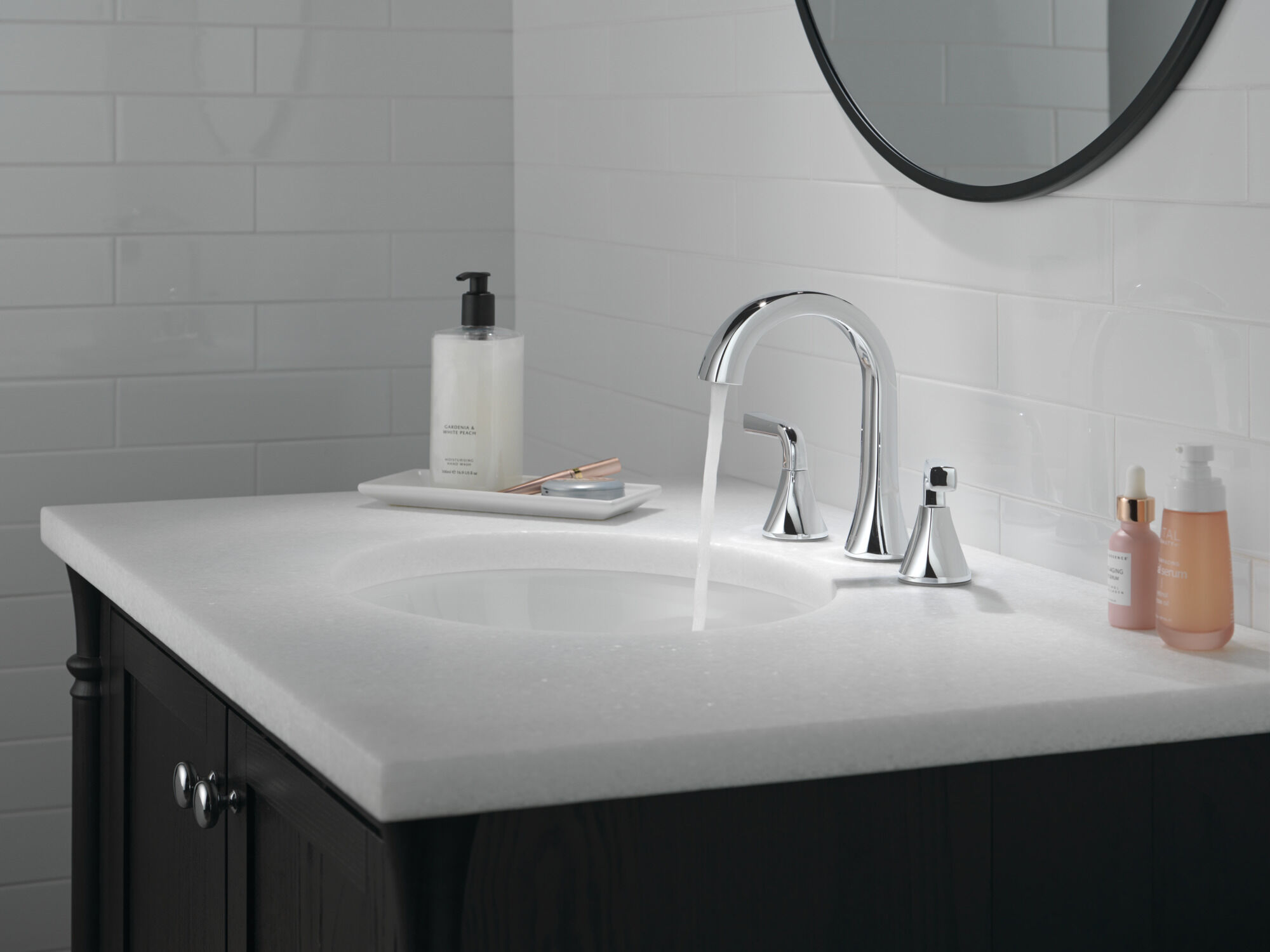 Two Handle Widespread Bathroom Faucet in Chrome 35828LF | Delta Faucet