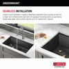 27&rdquo; Undermount 16 Gauge Workstation Kitchen Sink Single Bowl with WorkFlow&trade; Ledge and Accessories