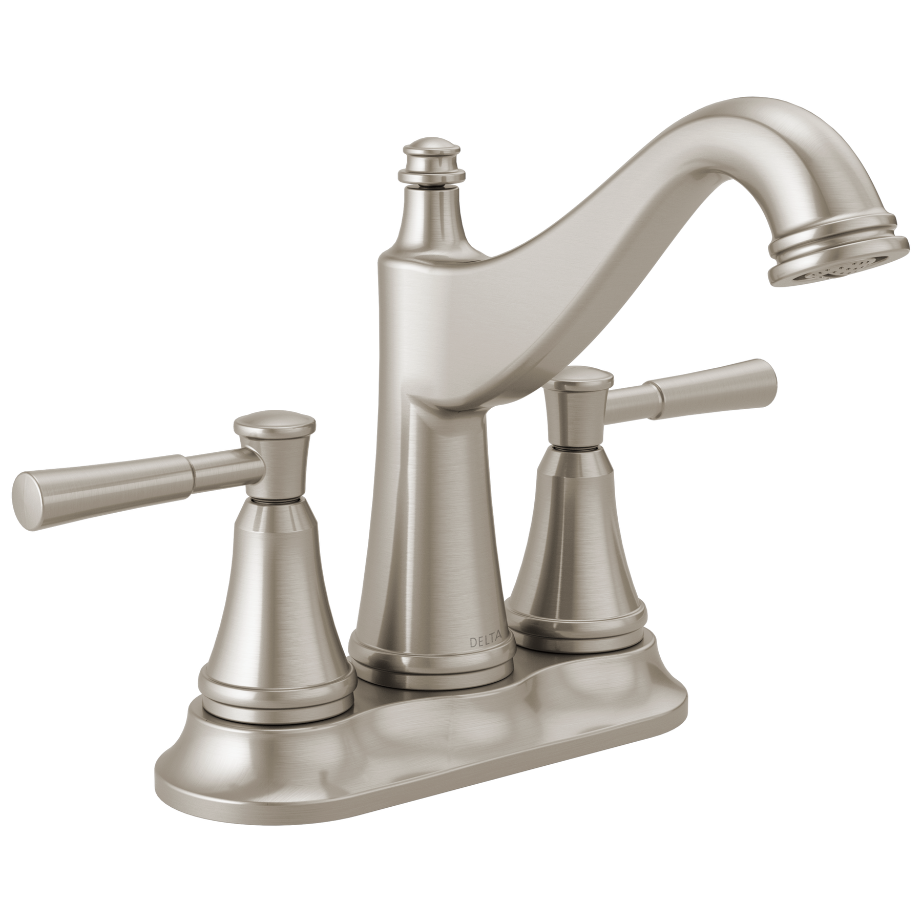Two Handle Centerset Bathroom Faucet in Spotshield Brushed Nickel 