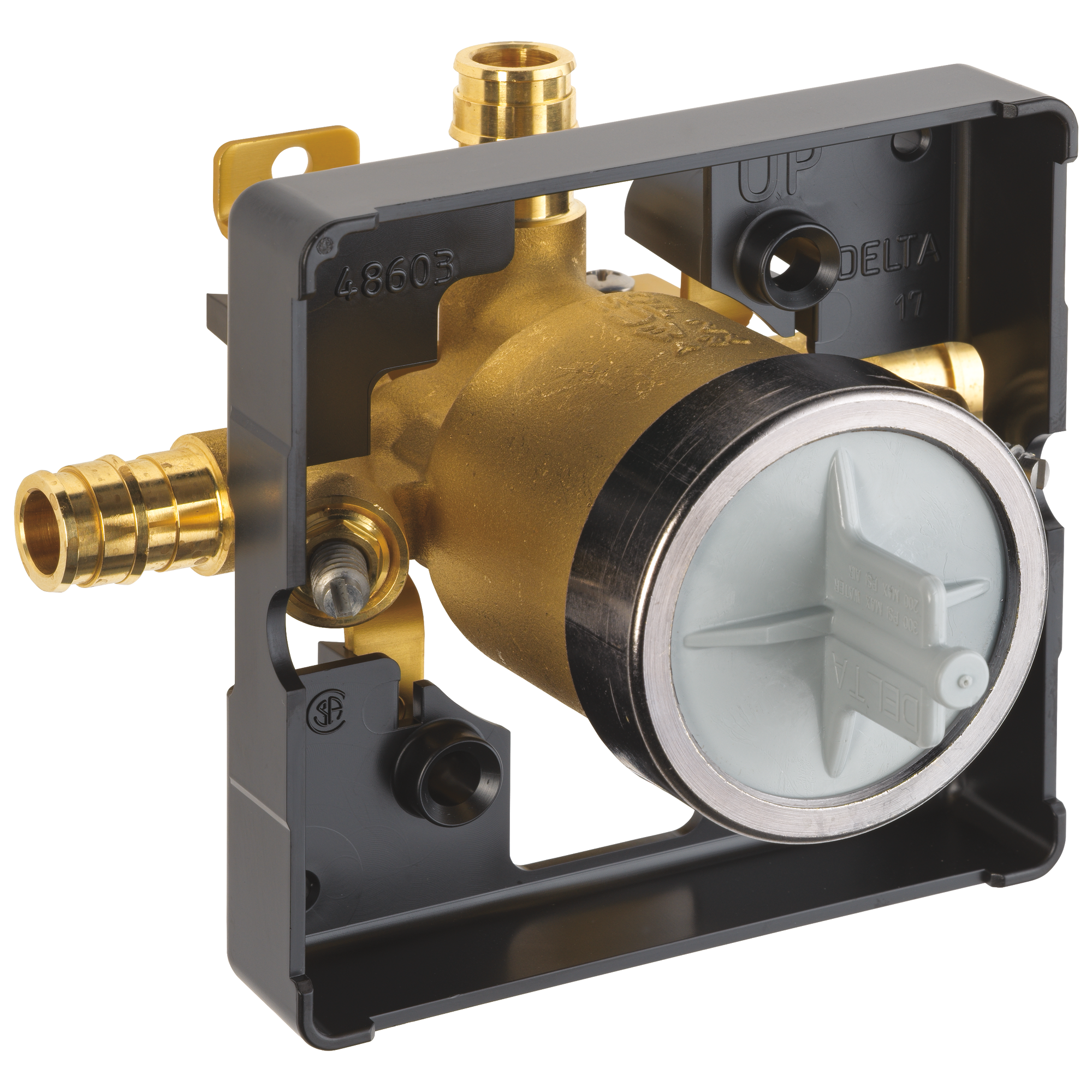 Delta Faucet MultiChoice Universal Shower Rough-In with Stops - Prefab - PEX Cold Expansion