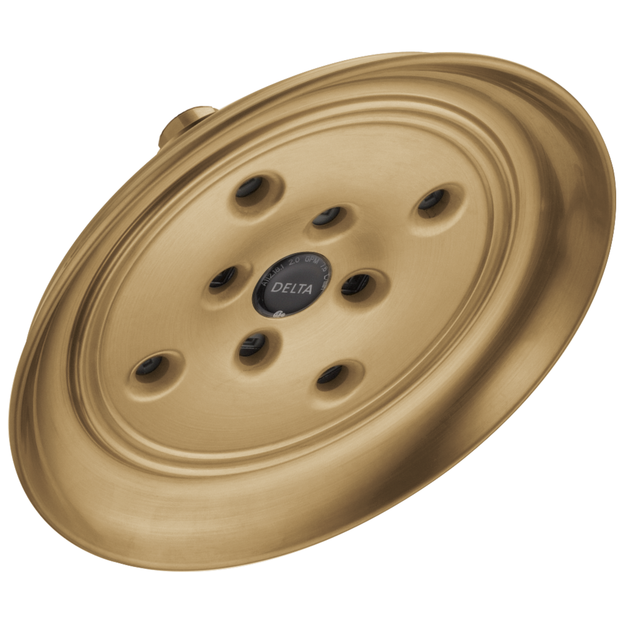 Delta Faucet Universal Showering Components H2OKineticSingle-Setting Raincan Shower Head - Champagne Bronze