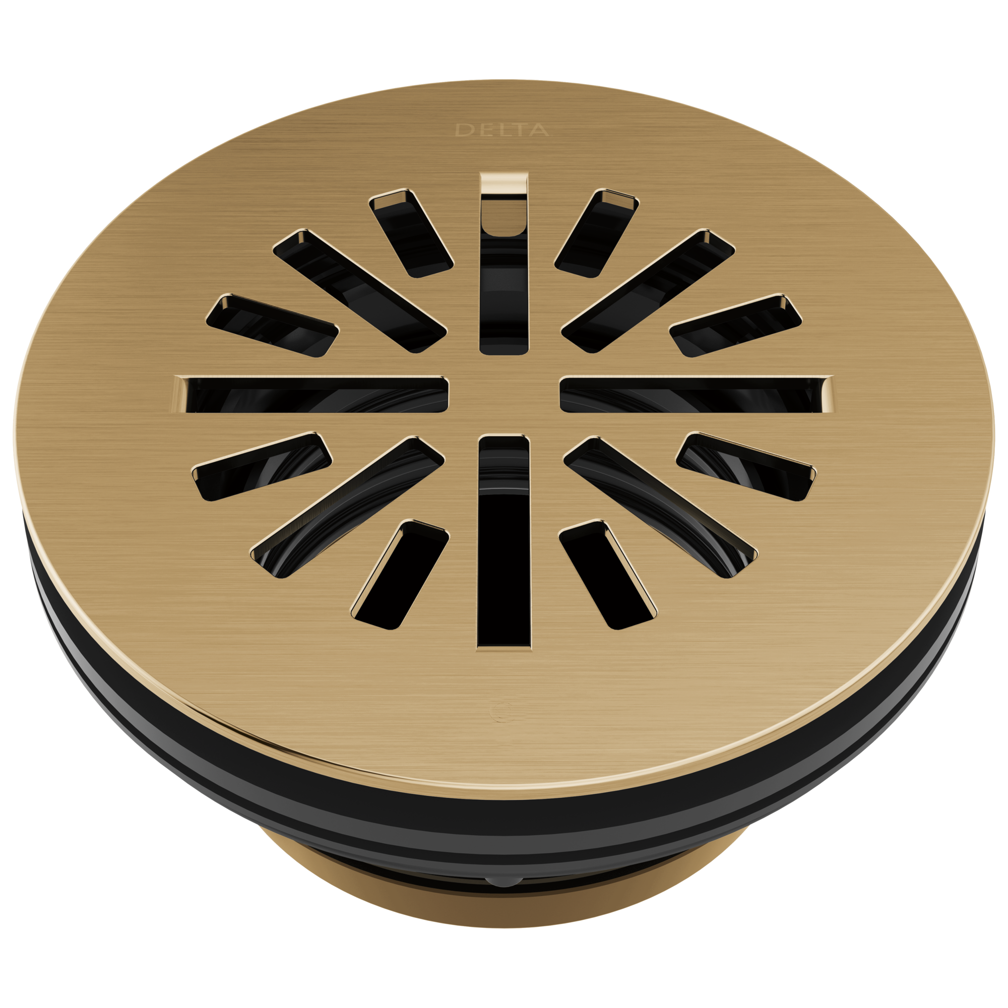 Delta Faucet Other 4" Prefab Round Shower Drain in Champagne Bronze