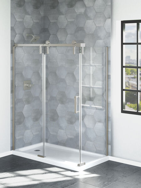 corner drain shower