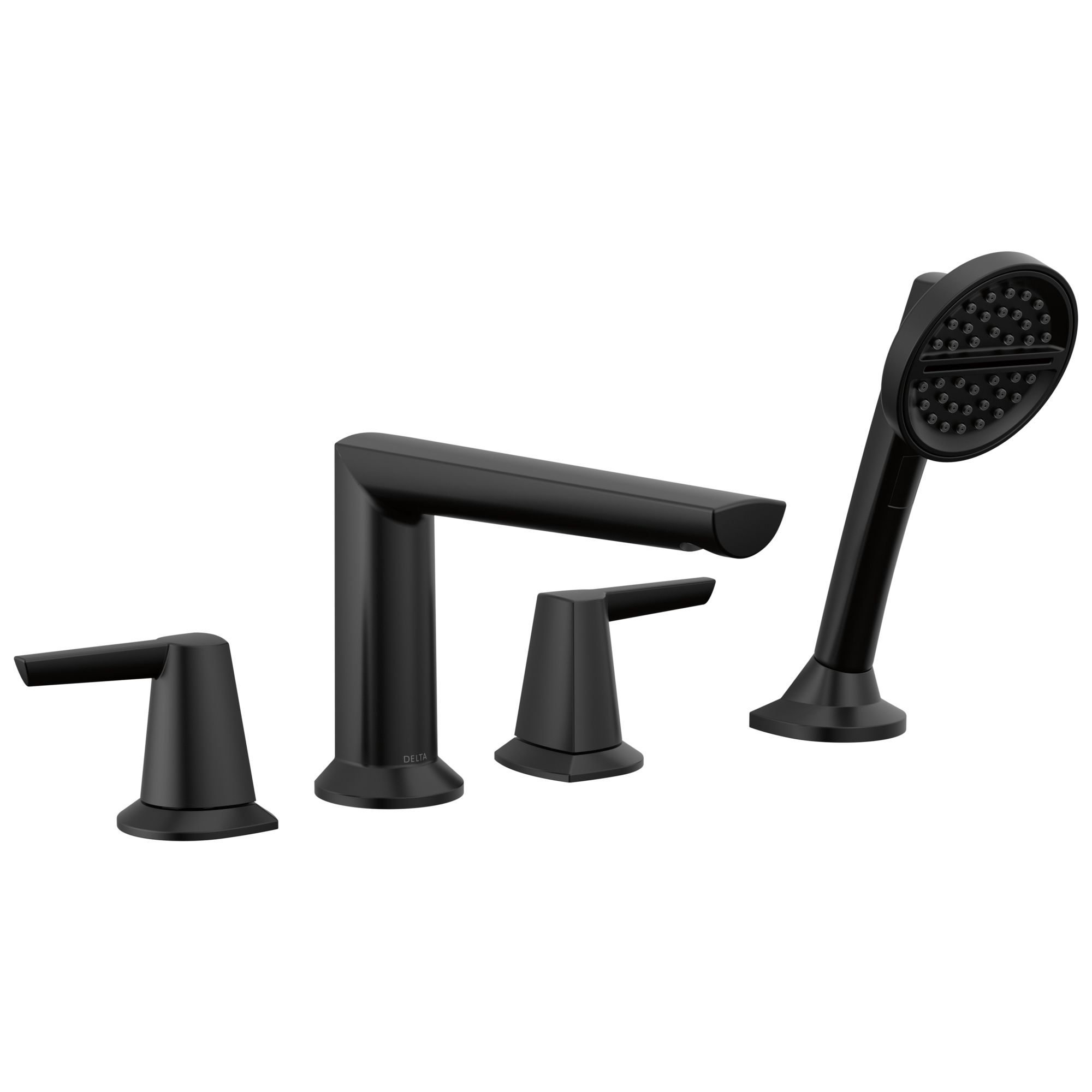 Delta Faucet Galeone 4-hole Roman Tub Trim With Hand Shower - - Matte Black