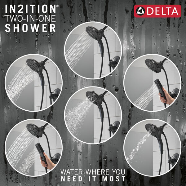 17 Series Tub Shower Trim in Matte Black T17489BL Delta Faucet