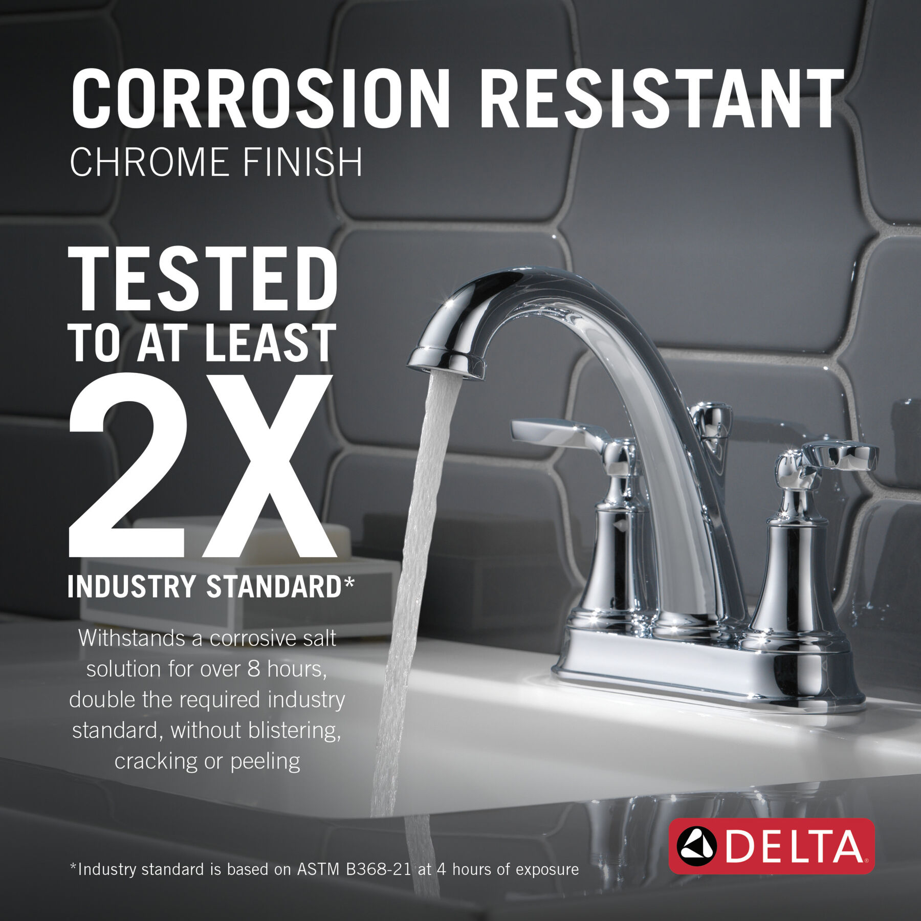 DELTA FAUCET H26 Chrome Handle Set - Complete Kit For Bidet, Lavatory & Kitchen Faucets