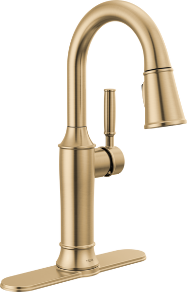 Single Handle Pull-Down Bar / Prep Faucet in Lumicoat® Champagne