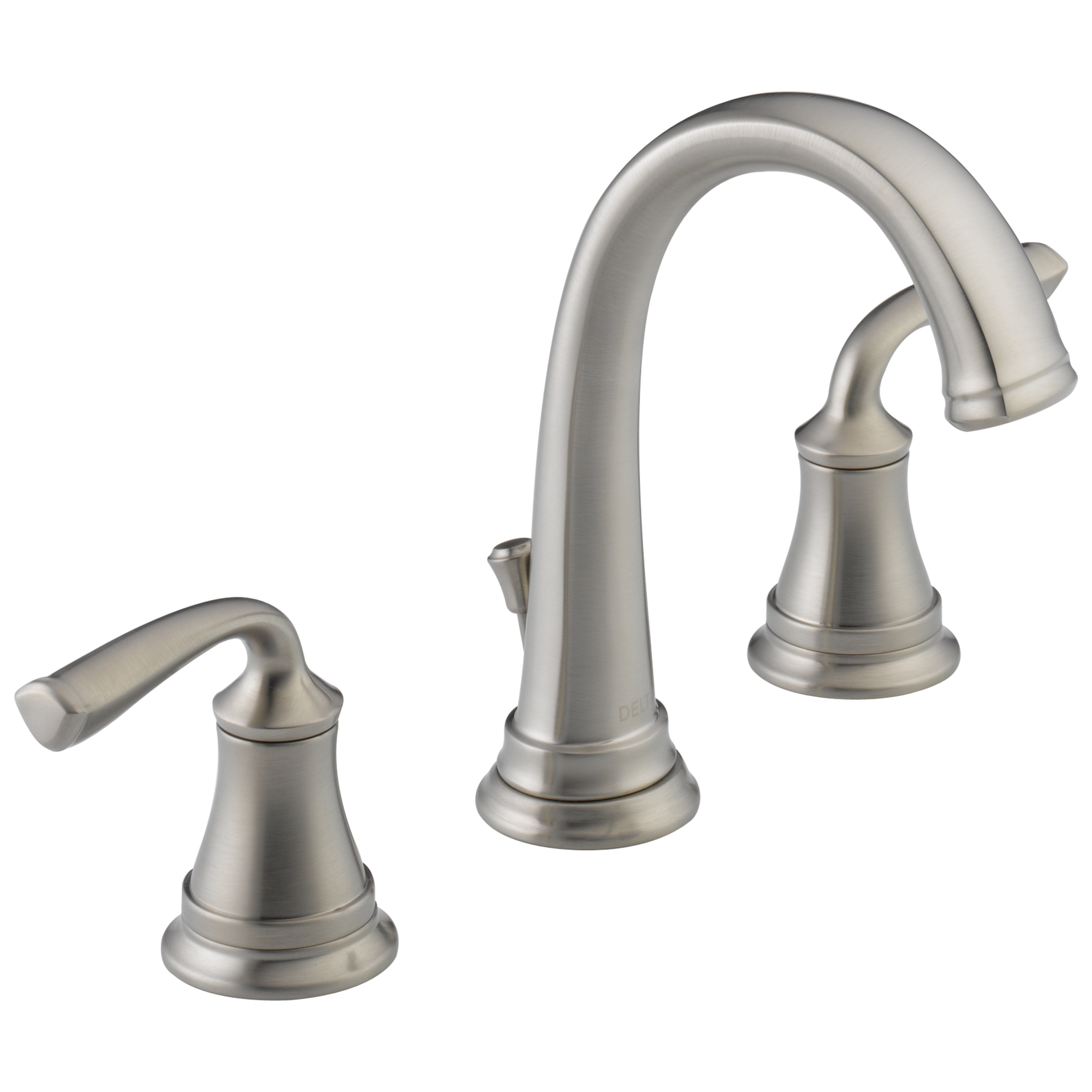 Delta Lorain Edelstahl Waschtisch-Armatur – 2 Griffe, WaterSense, Inkl. Ablauf