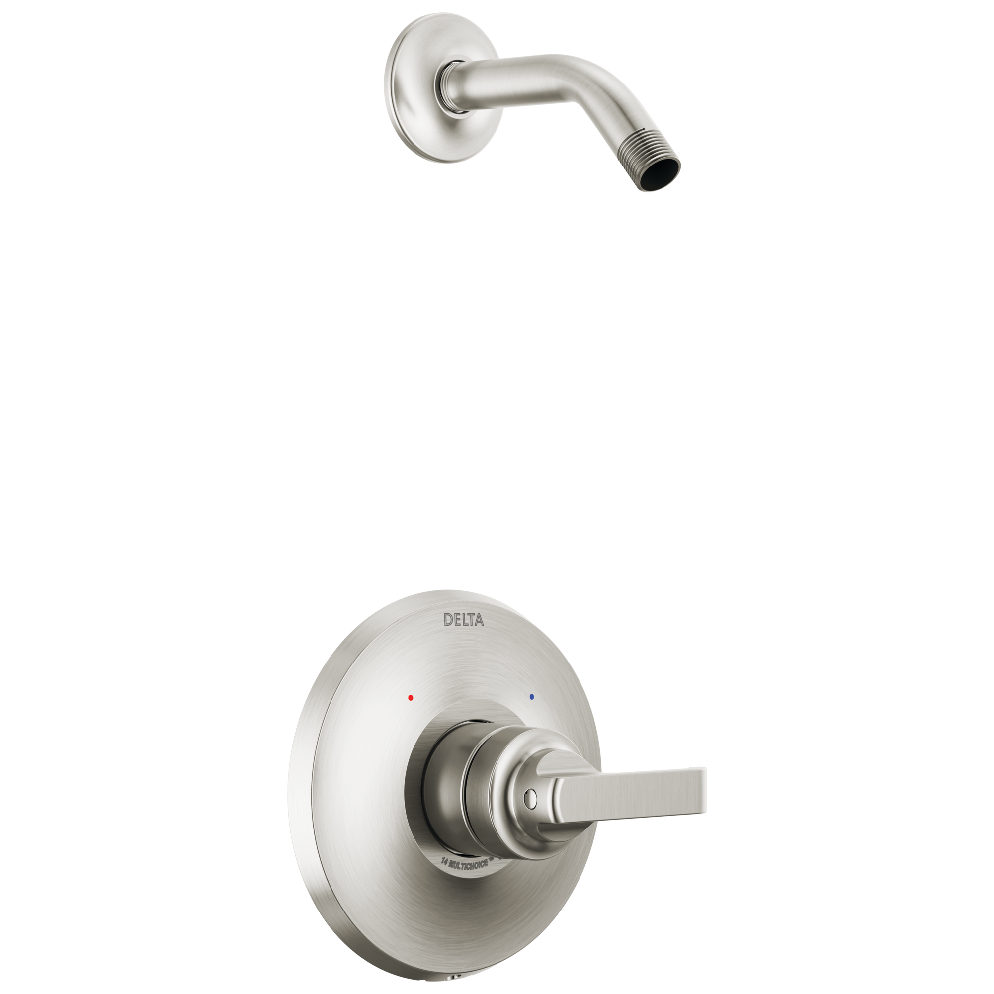 Delta Faucet Tetrae 14 Series Shower Trim - Less Head - Lumicoat - Stainless