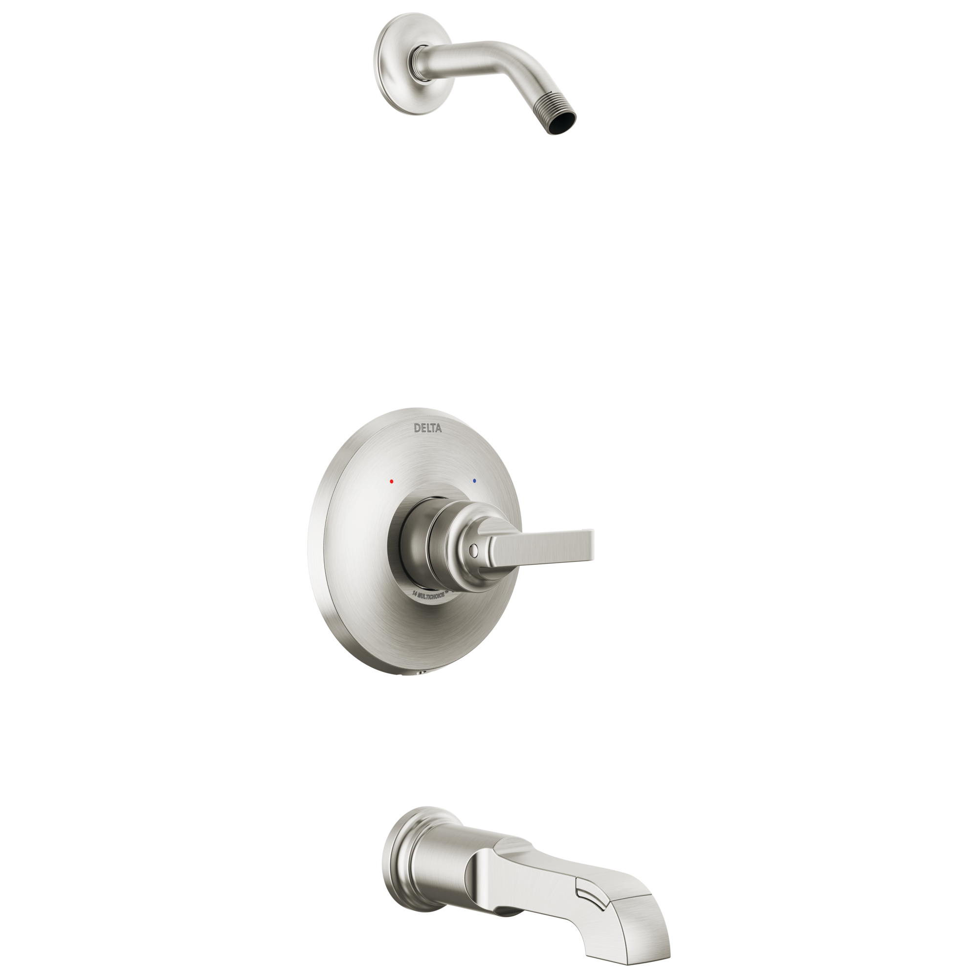 Delta Faucet Tetrae Monitor 14 Series Tub & Shower Trim - Less Head - Lumicoat Stainless