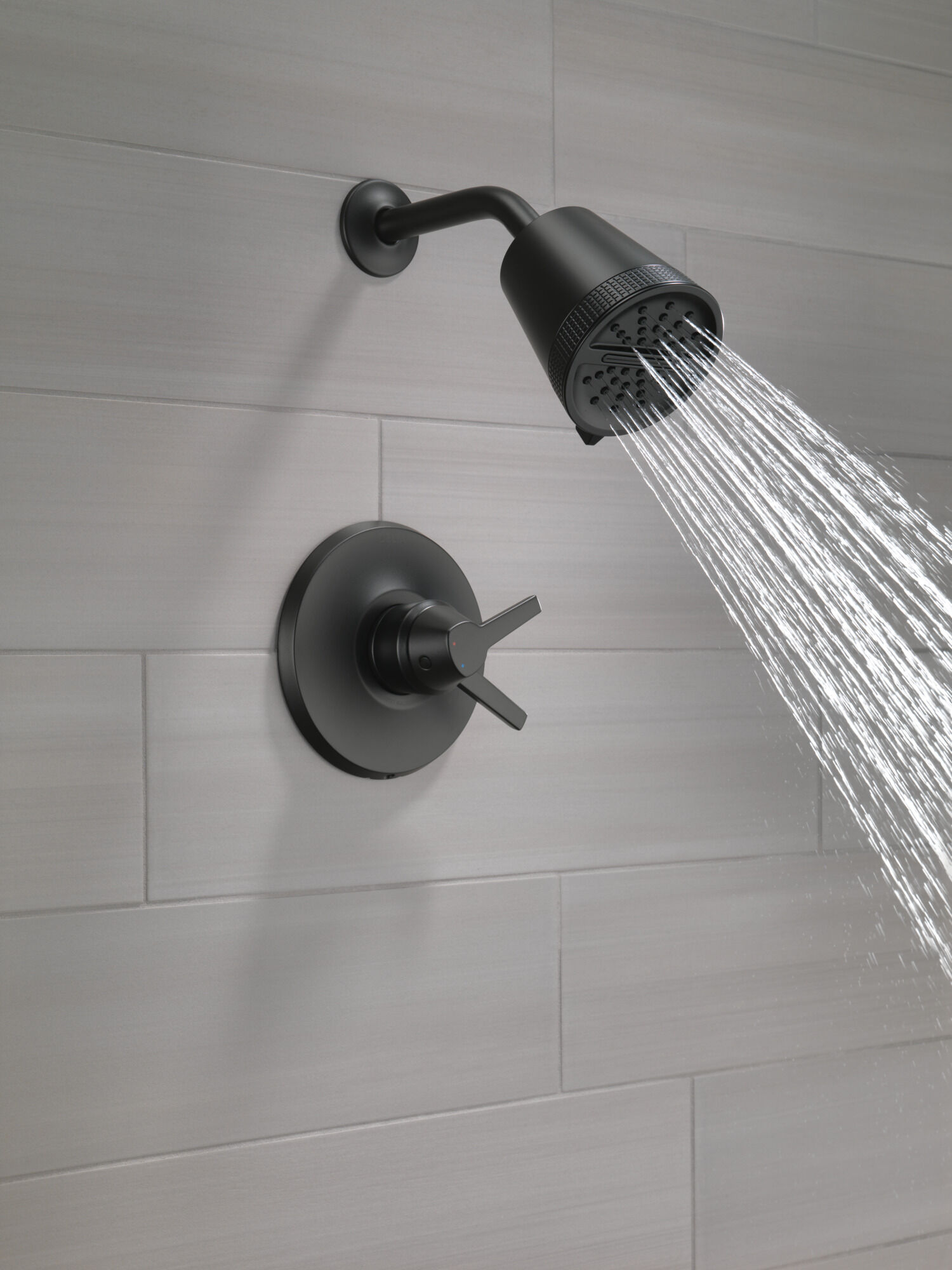 17 Series Shower Trim with Cylinder SH in Matte Black T17271-BL