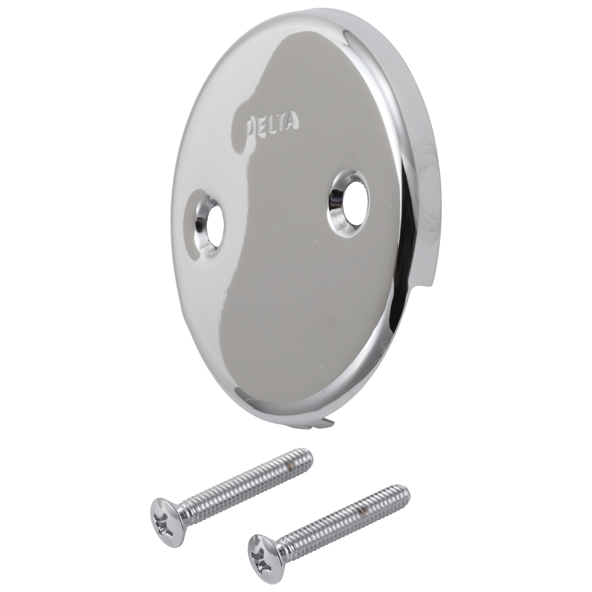 Delta Faucet Other Overflow Plate & Screws - No Trip Lever - Chrome