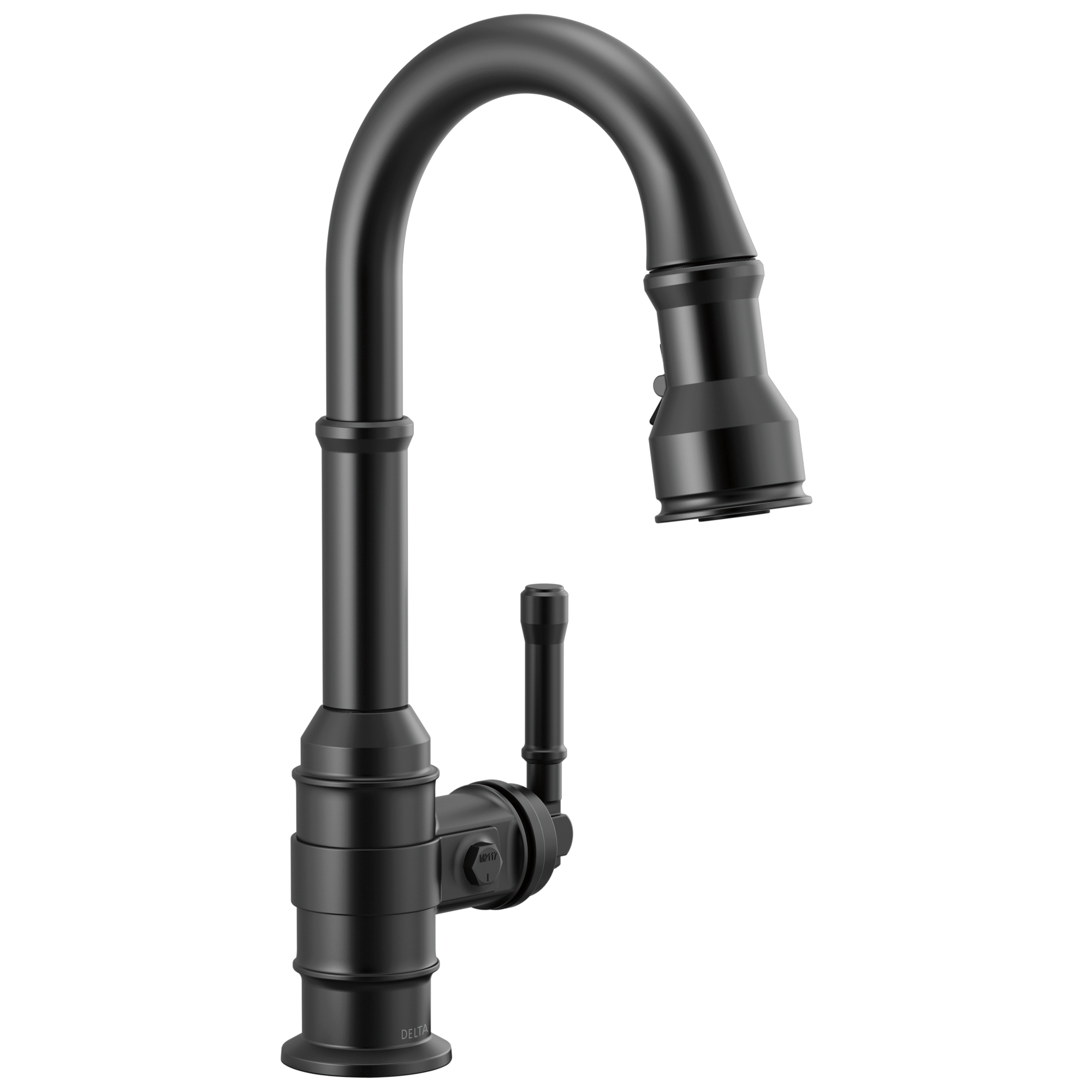 BroderickE Single Handle Pull-Down Bar/Prep Faucet - Matte Black