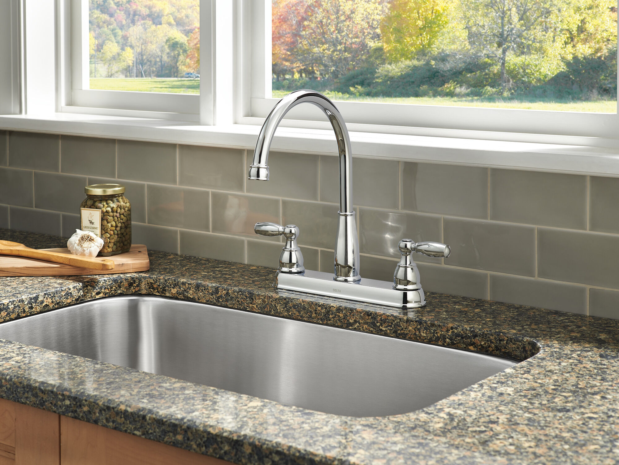 Two Handle Kitchen Faucet in Chrome 21987LF | Delta Faucet