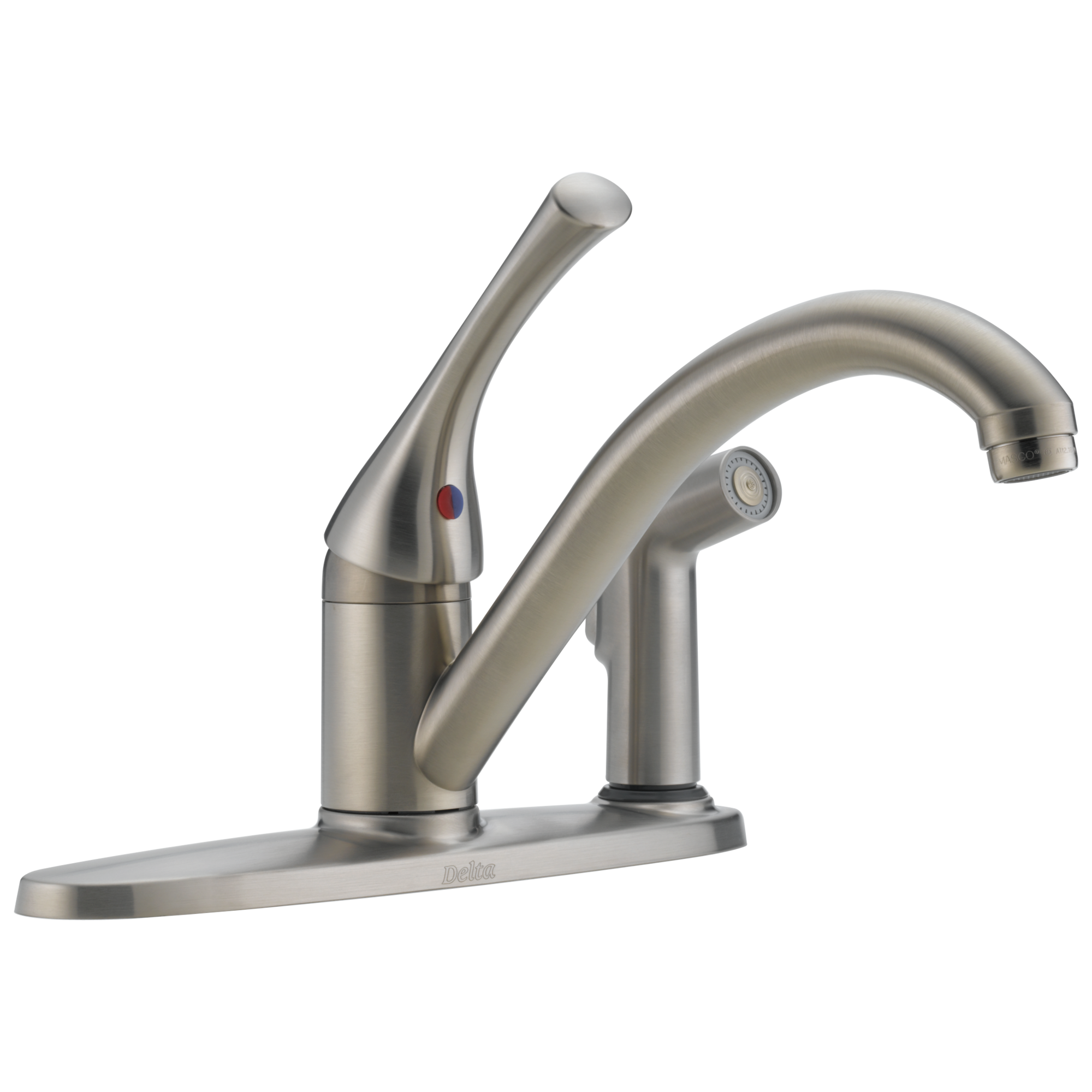 Delta Collins Single-Handle Standard Kitchen Faucet w/Side Sprayer in Stainless 