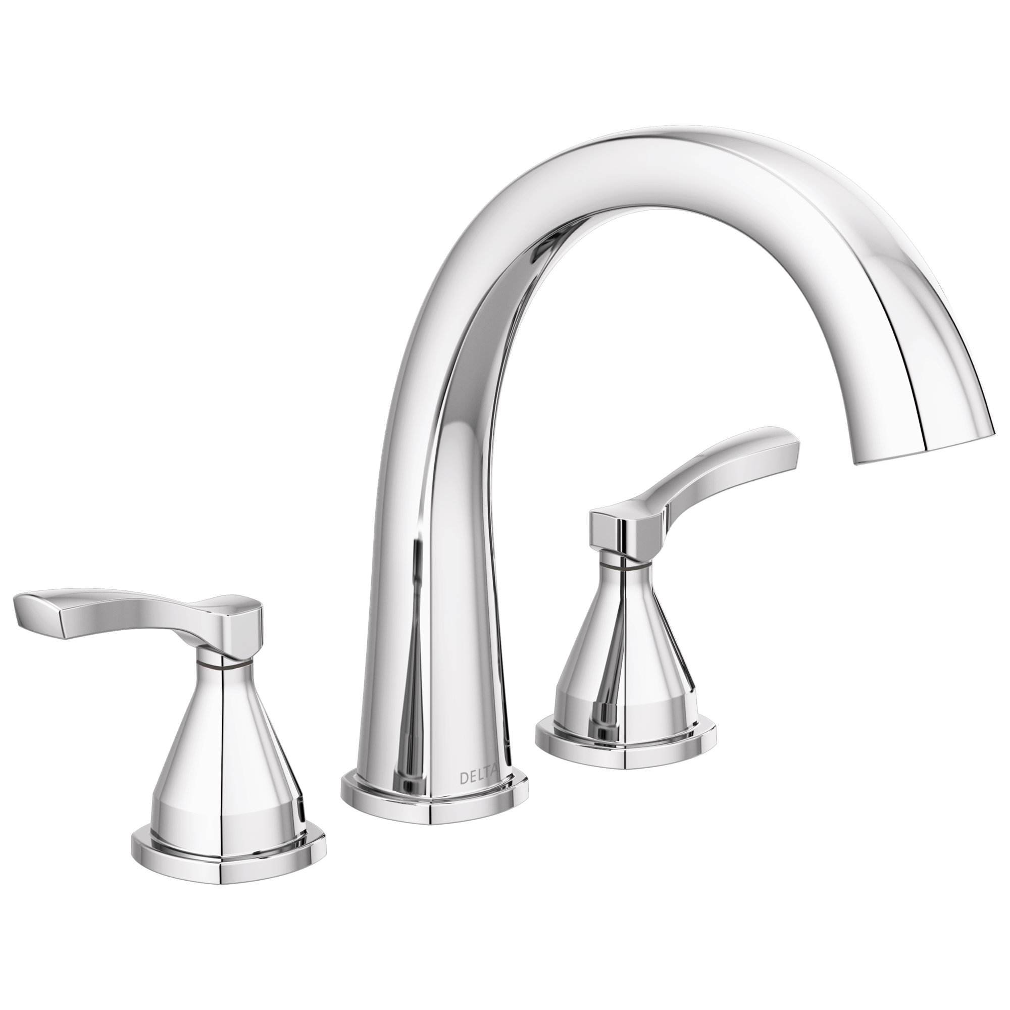Delta Faucet T2777-SS 3穴ローマンタブトリム デッキマウント ダイバーターなし ステンレス 並行輸入品
