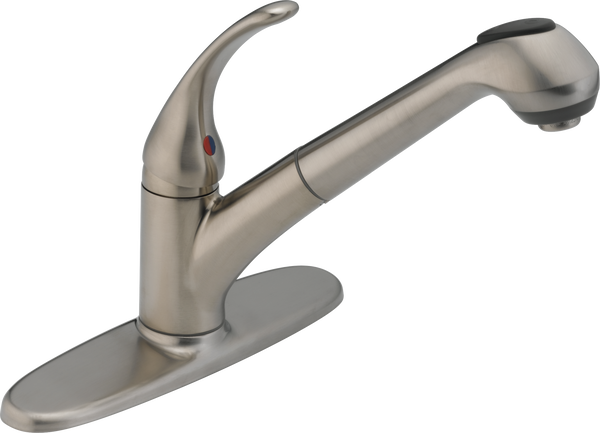Single Handle Pull-Out Kitchen Faucet in Stainless B4310LF-SS ...