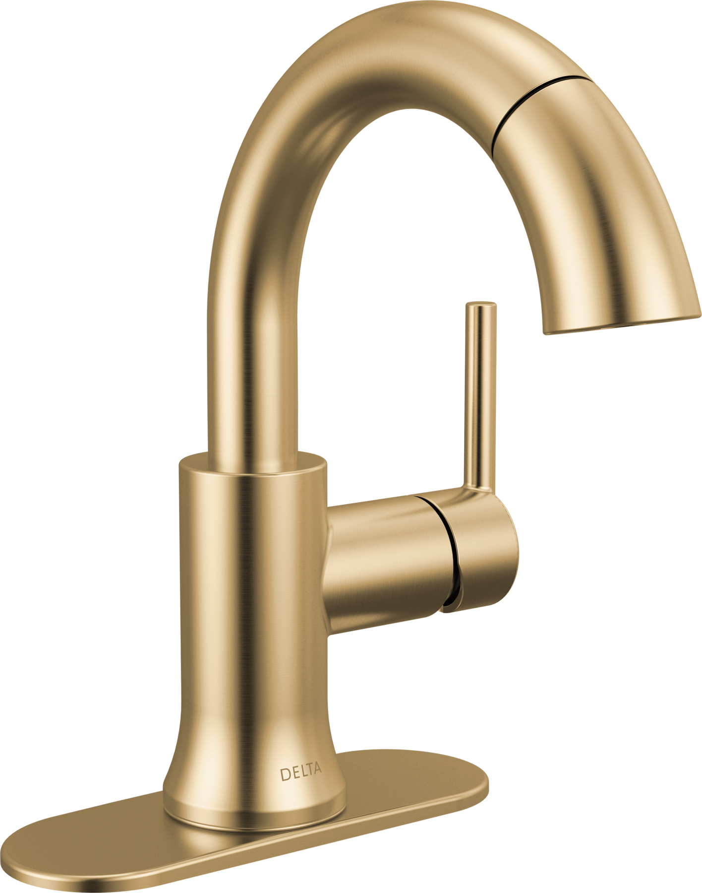 Single Handle Pull Down Bathroom Faucet in Champagne Bronze 559HAR