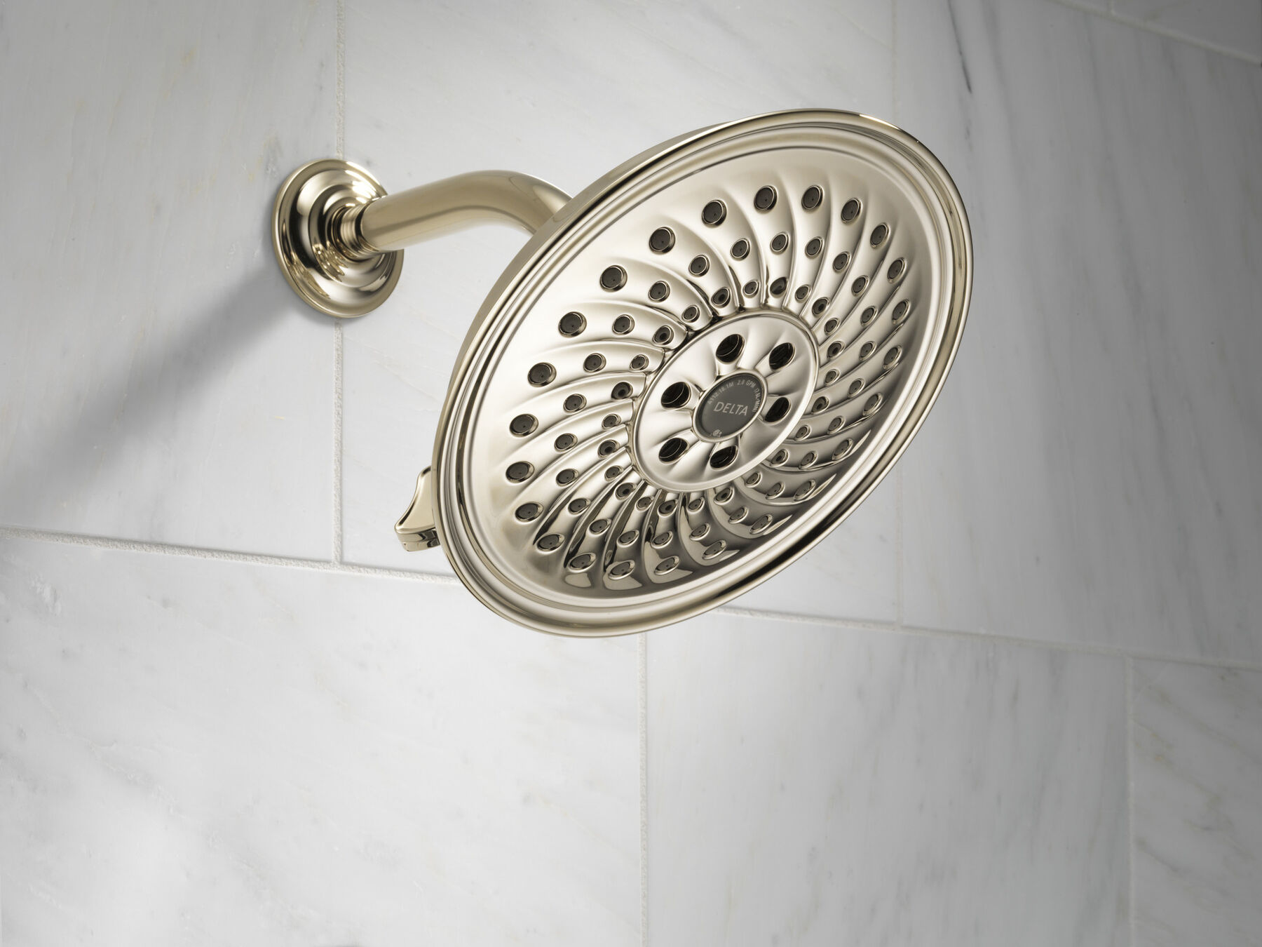 Delta H2Okinetic 52690-CH Square Rain Can Shower Head – Polished Chrome, 3 Spray Patterns