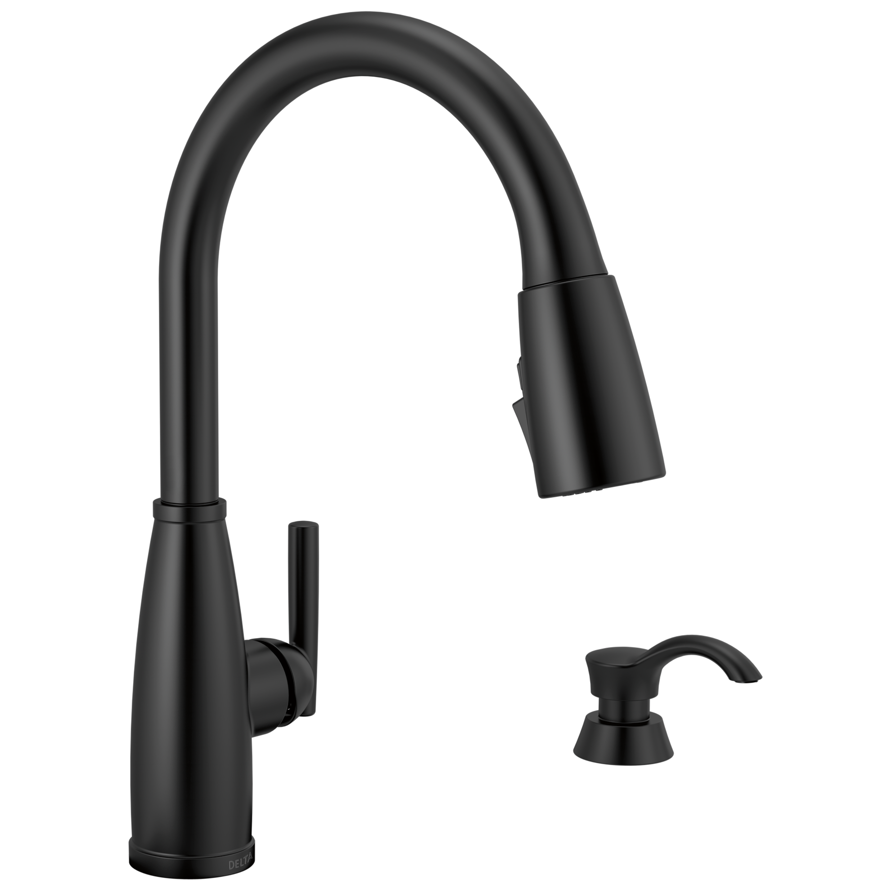 Single Handle Pull-Down Kitchen Faucet with Soap Dispenser and