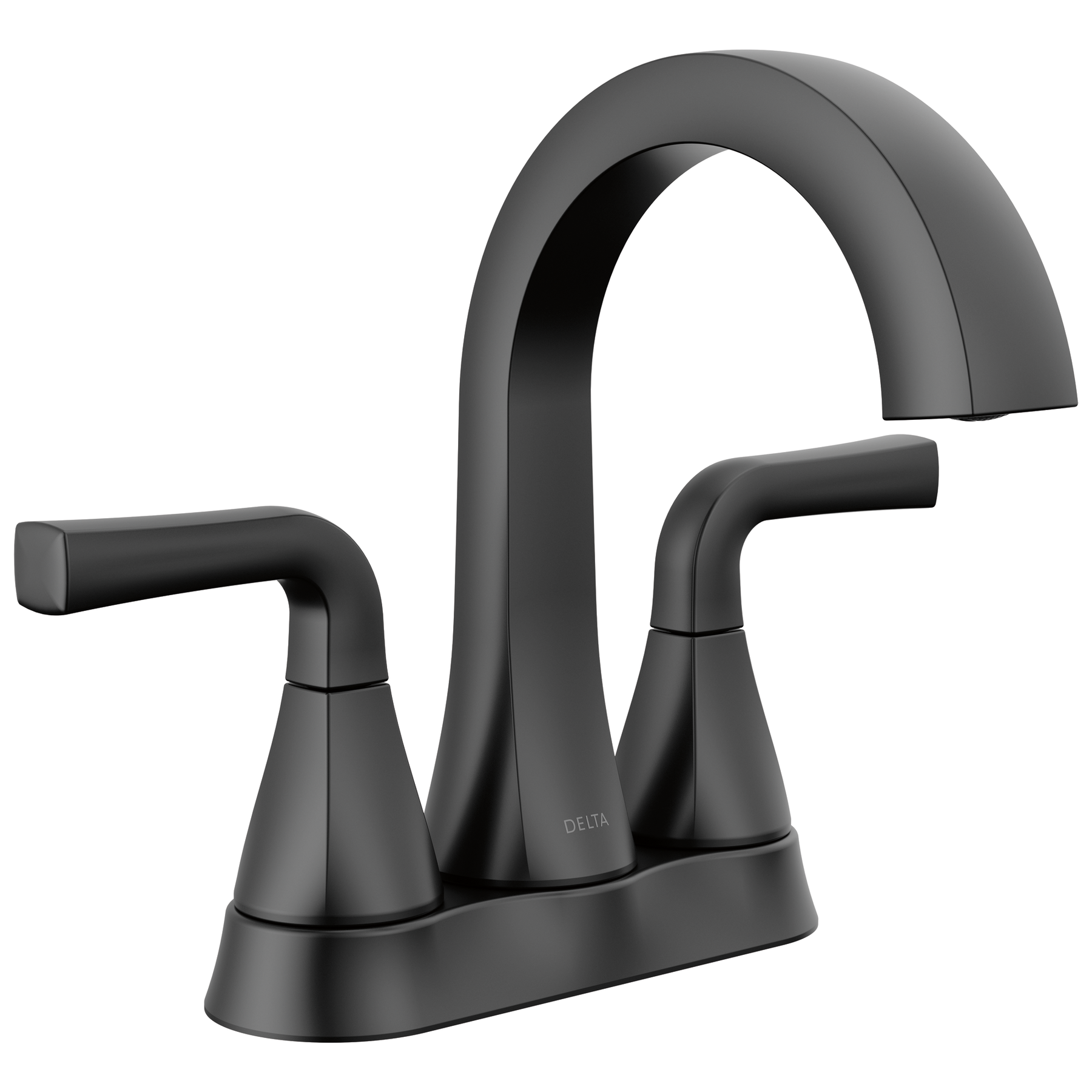 Two Handle Centerset Bathroom Faucet in Matte Black 25828LF-BL