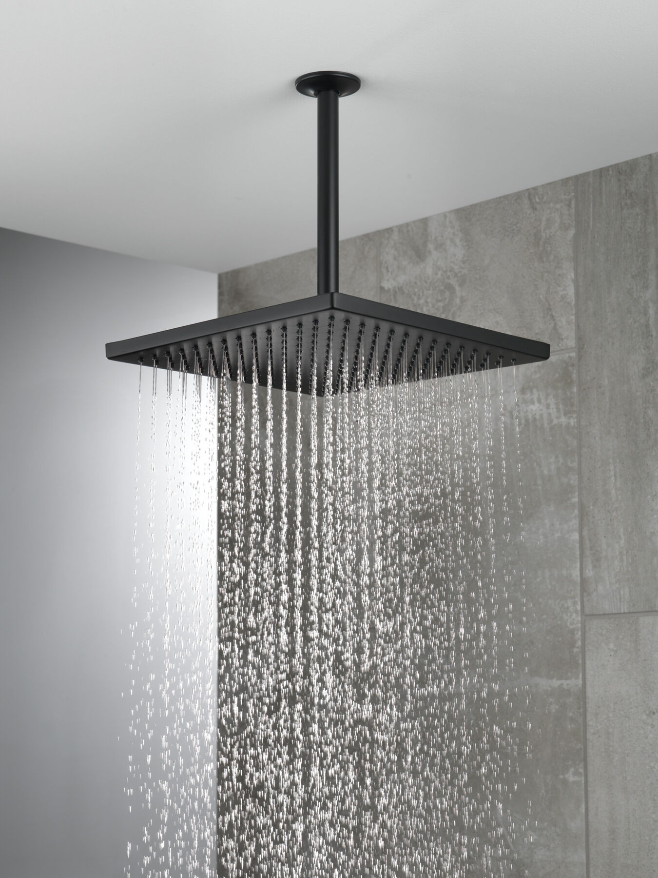 Single-Setting Metal Raincan Shower Head in Matte Black 52159-BL25