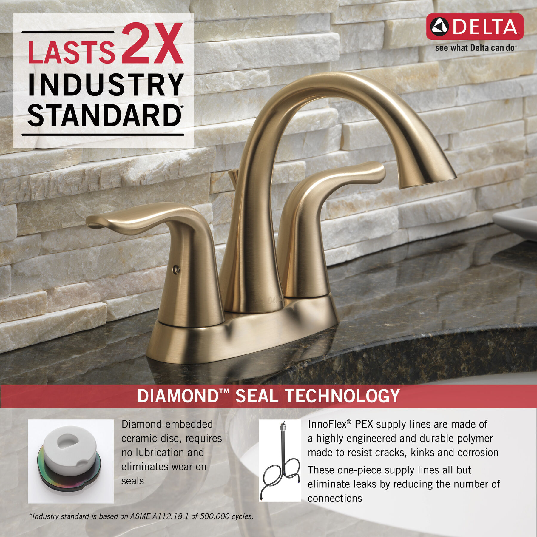 Two Handle Centerset Bathroom Faucet in Champagne Bronze 2538-CZMPU-DST ...