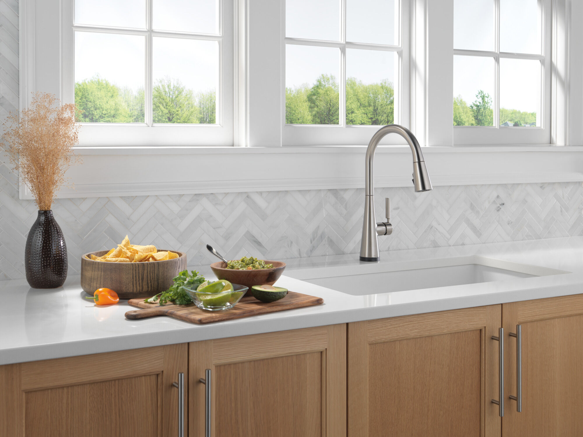 Single Handle Pull-Down Kitchen Faucet with Touch2O® and