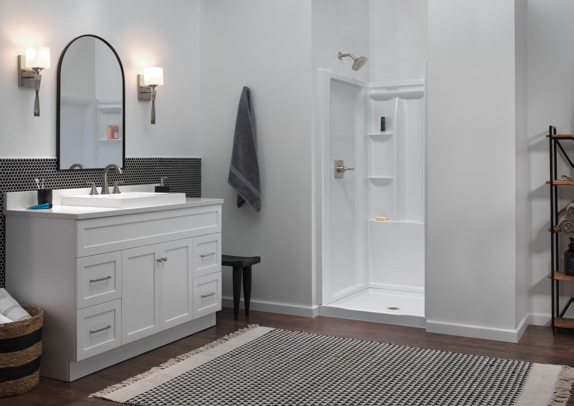 ProCrylic 36 in. x 36 in. Shower Wall in High Gloss White B12207