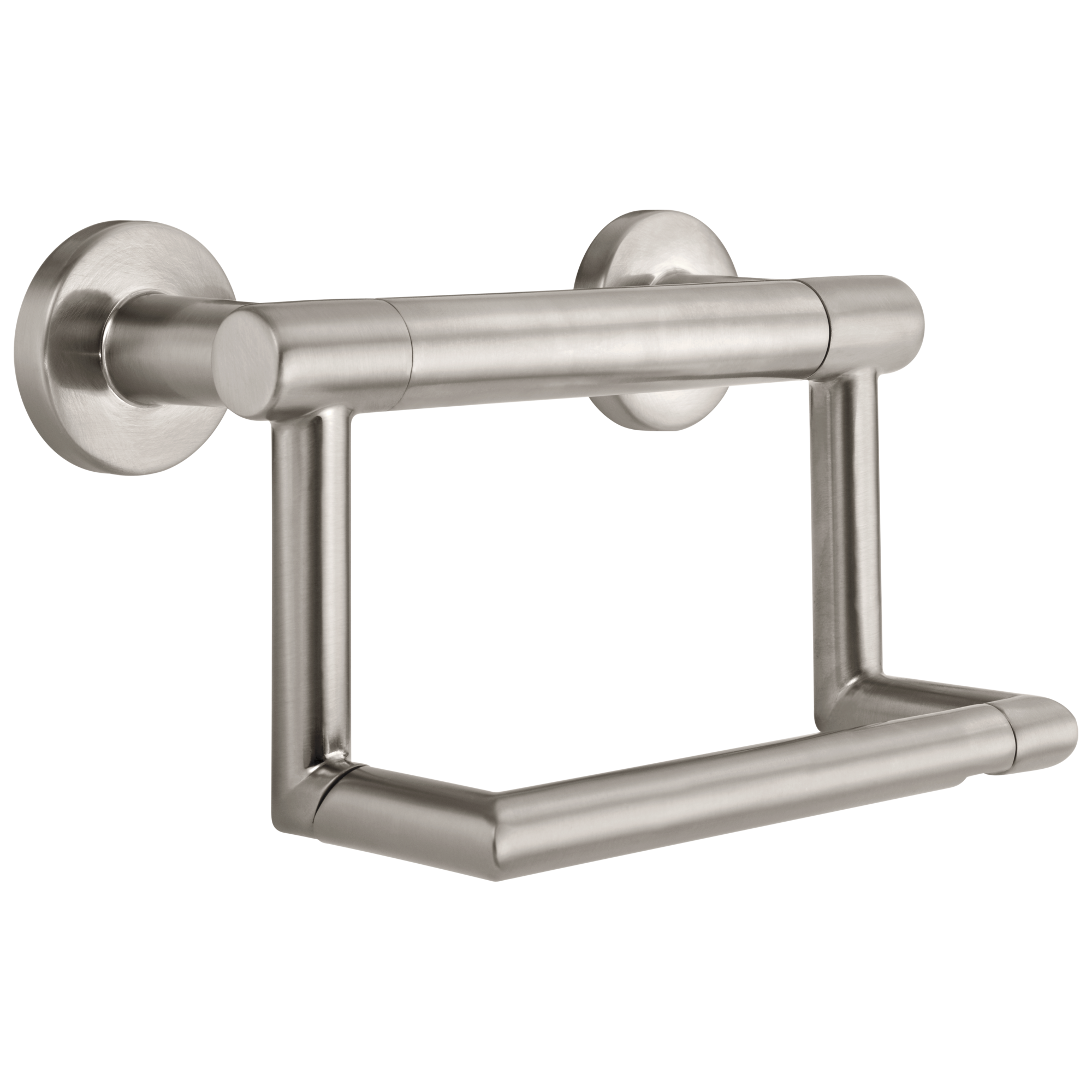 Delta Faucet BathSafety Contemporary Toilet Paper Holder with Assist Bar in Stainless