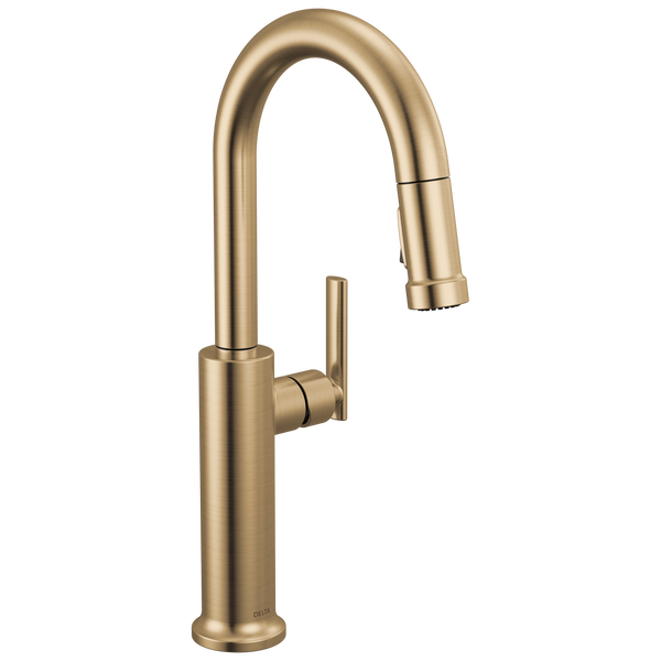Single Handle Pull-Down Bar / Prep Faucet in Champagne Bronze 9986