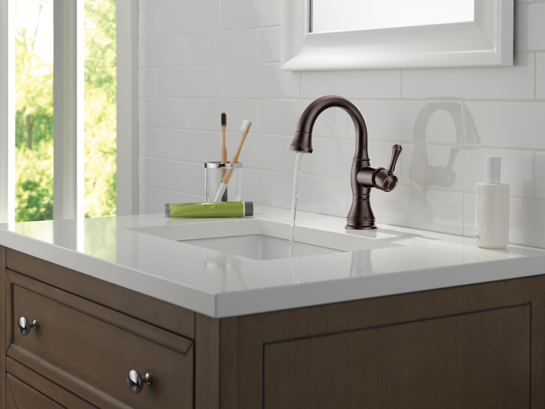 Single Handle Pull Down Bathroom Faucet in Venetian Bronze 597-RBPD-DST ...