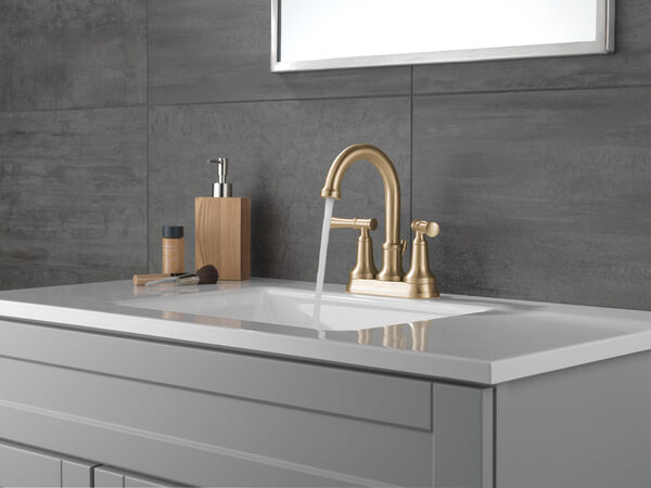 Two Handle Centerset Lavatory Faucet (Recertified) in Champagne 