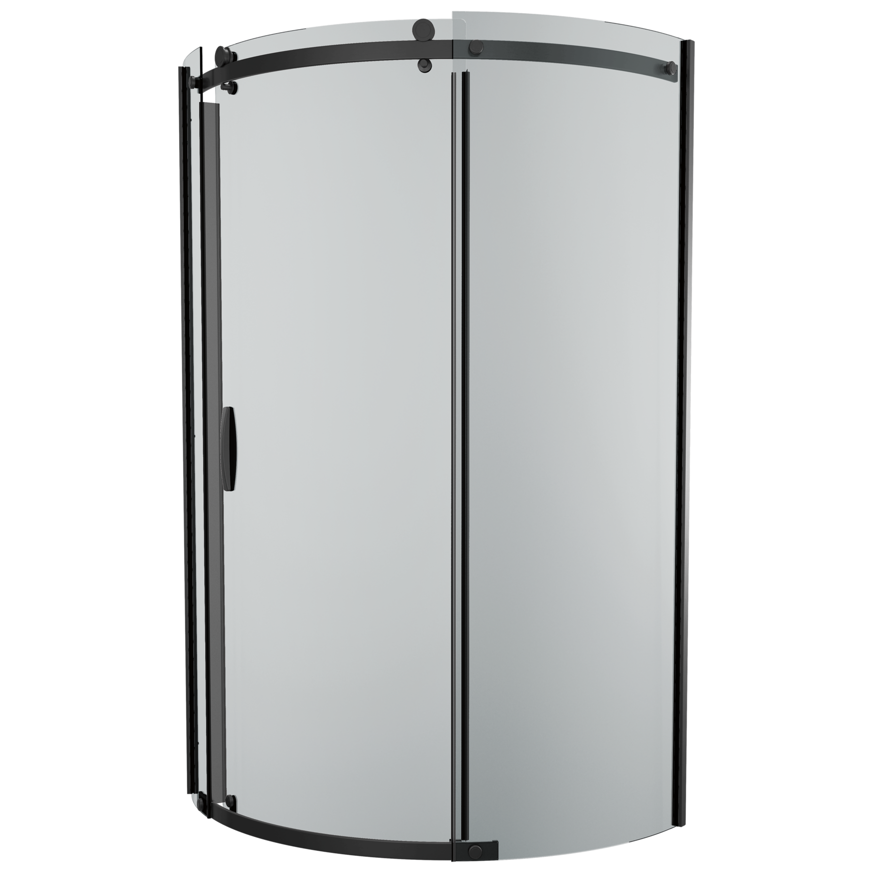 Round Corner Shower Enclosure in Matte Black B9119173838BL Delta Faucet