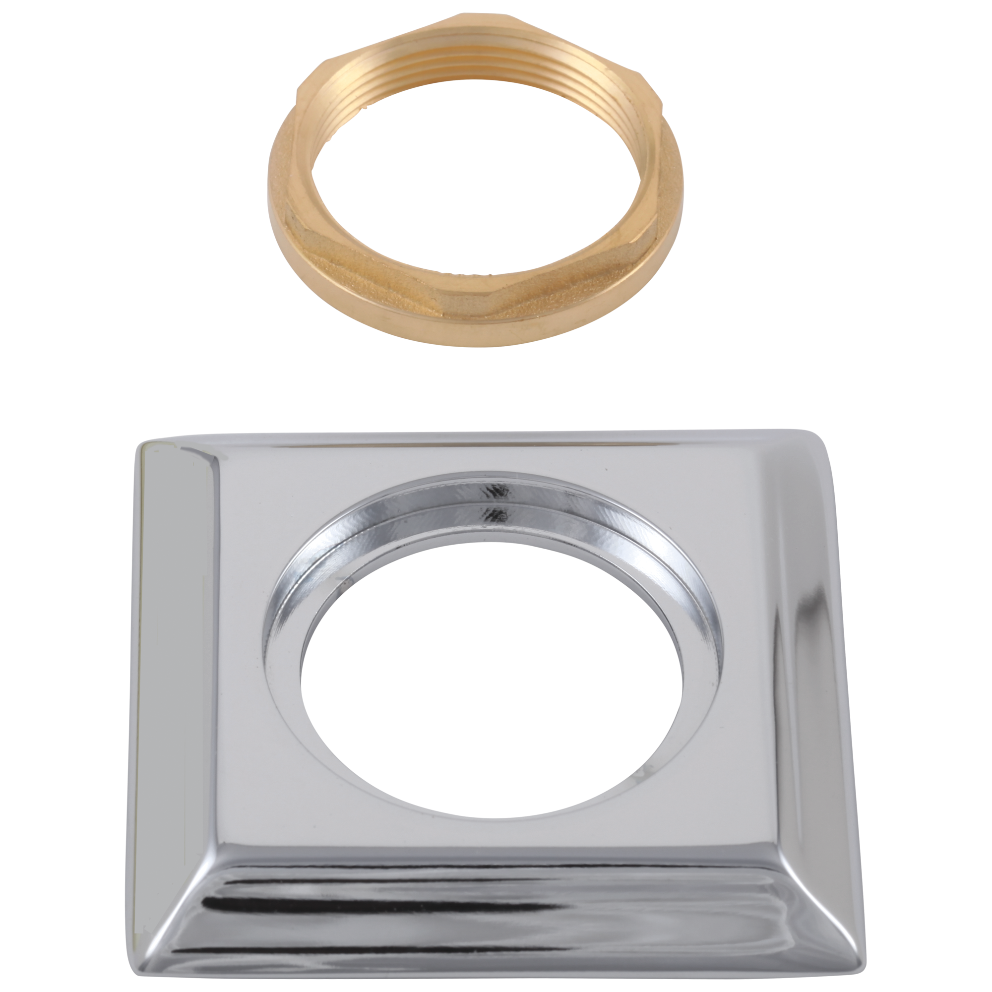 Delta Faucet DrydenE Handle Base, Nut & Gasket - Roman Tub - Chrome