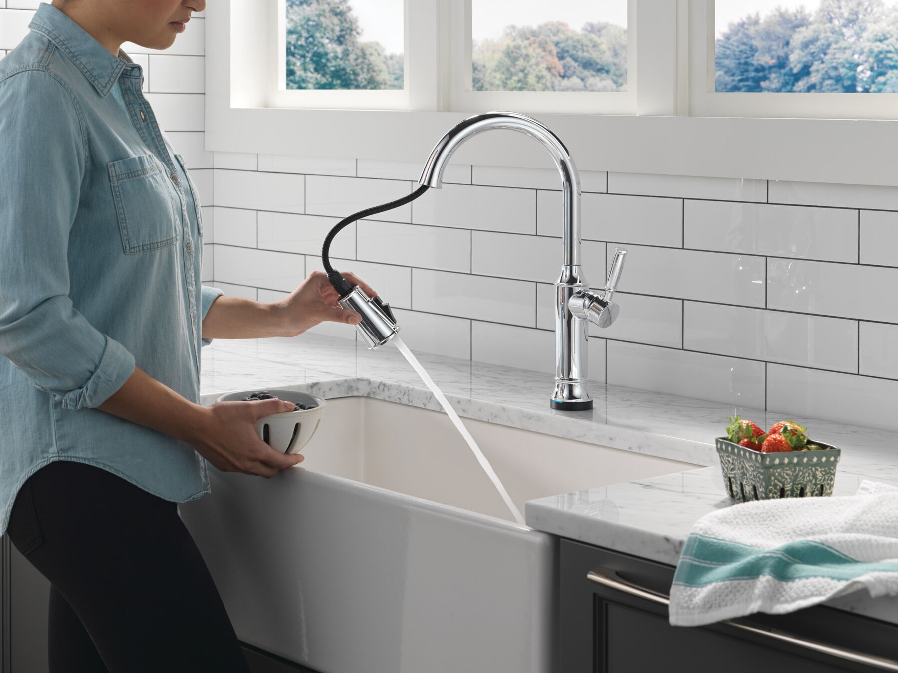 Pull-Down Kitchen Single Handle with Soap Dispenser Bundle, image 5