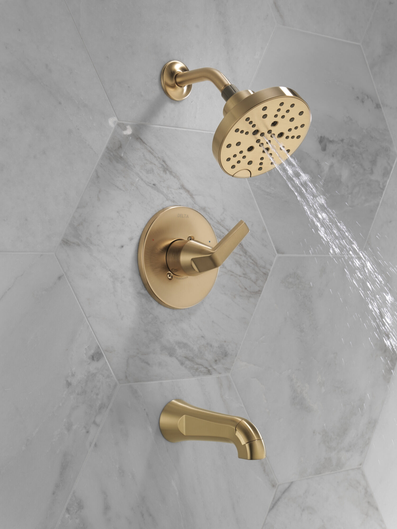 Tub/Shower - Fixed Showerhead (Recertified) in Champagne Bronze