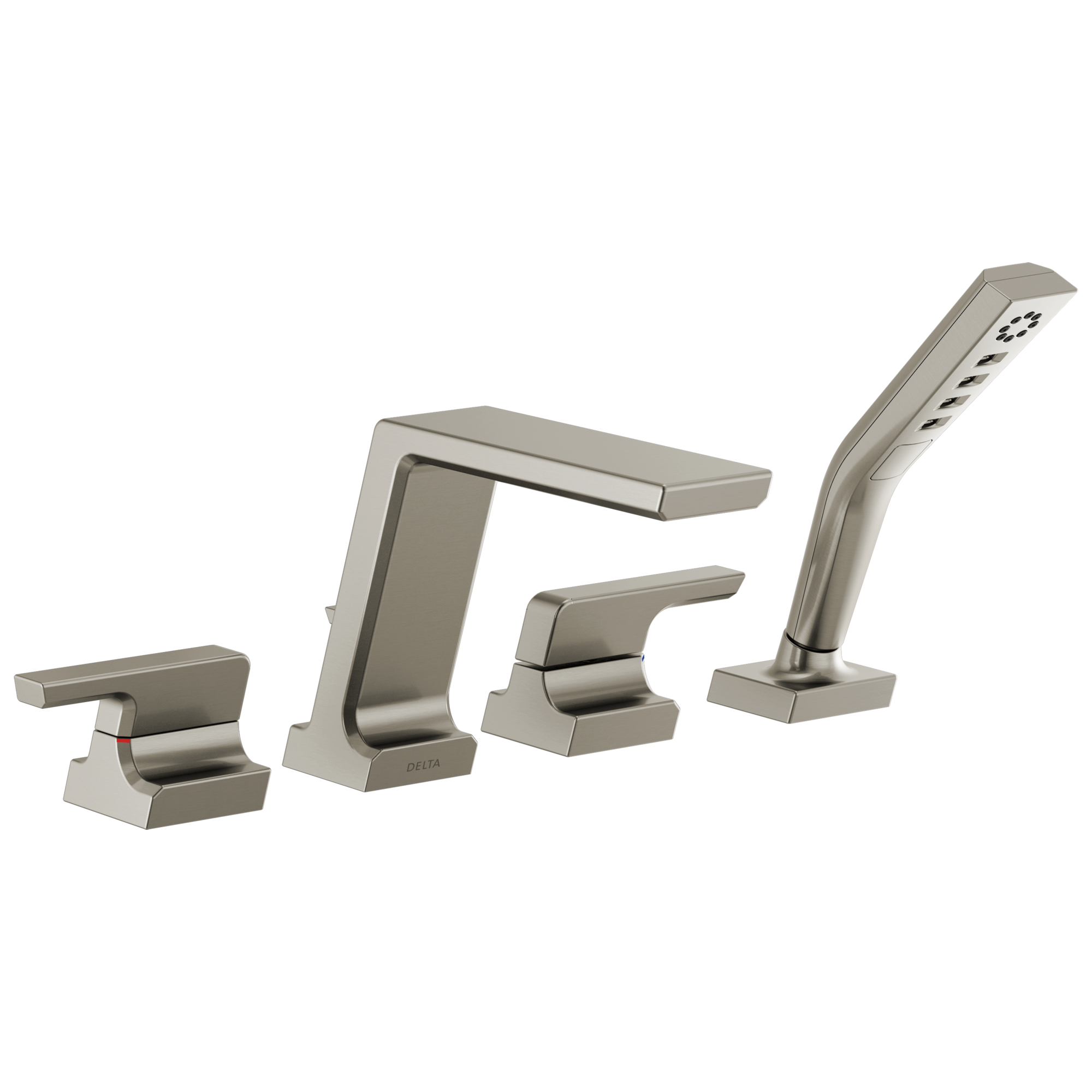 Delta Faucet Pivotale Roman Tub With Hand Shower Trim - Lumicoat - Stainless