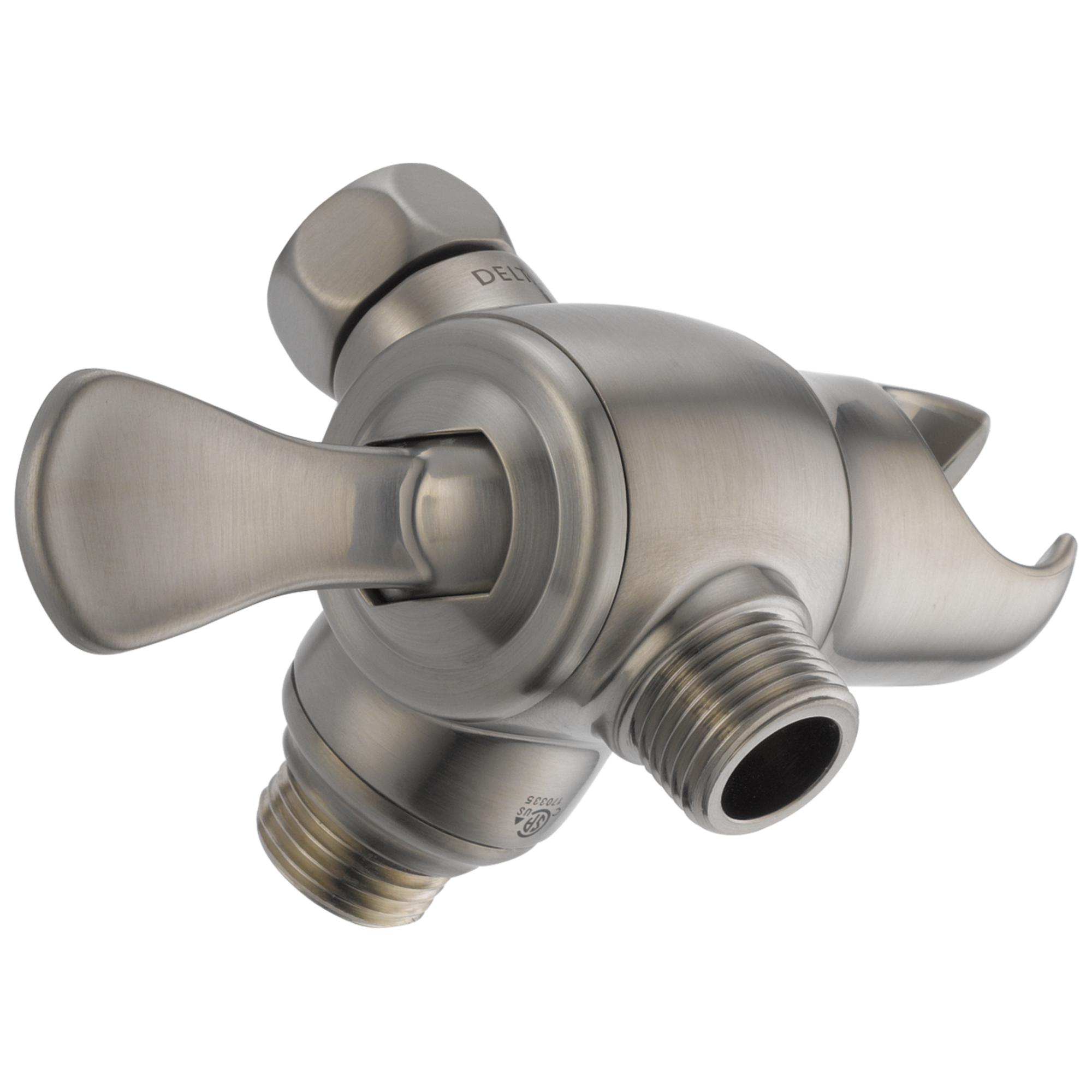 Delta Faucet Universal Showering Components 3-Way Shower Arm Diverter with Hand Shower Mount - Stainless