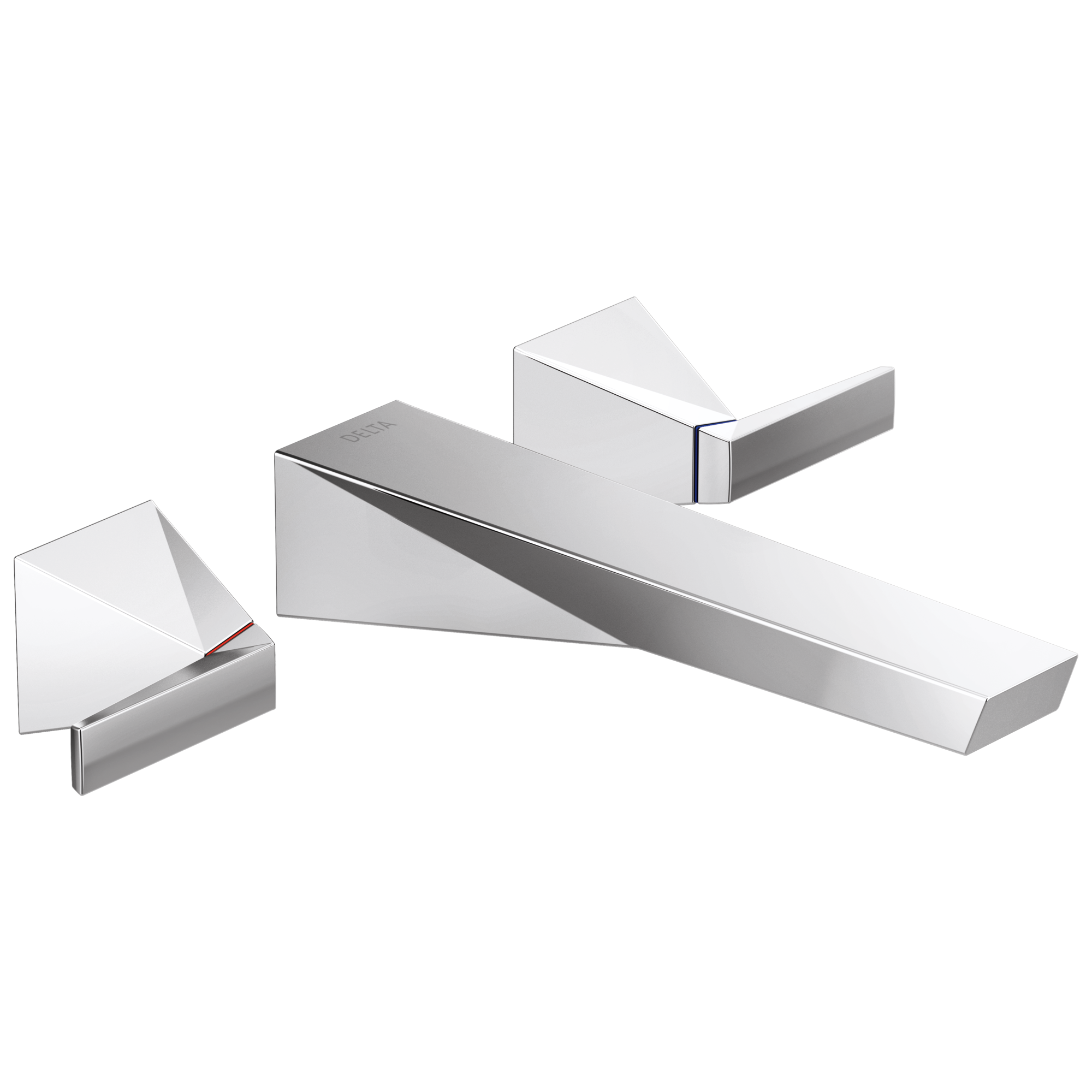 Delta Faucet TrillianE Two Handle Wall Mount Bathroom Faucet Trim - Lumicoat Chrome