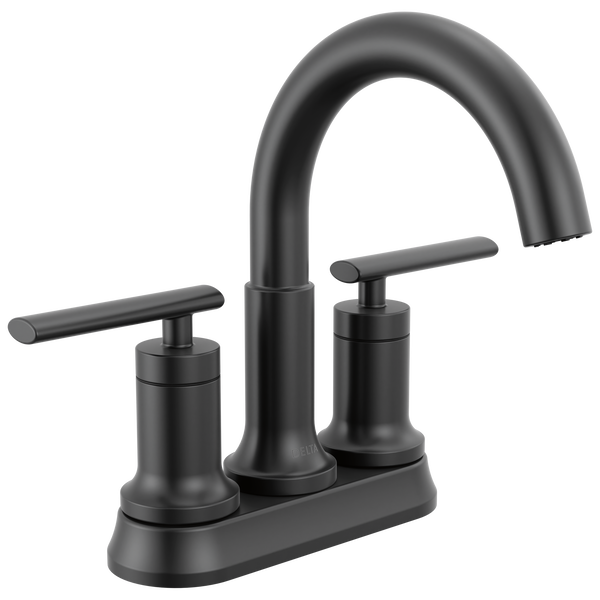 Two Handle Tract-Pack Centerset Bathroom Faucet in Matte Black