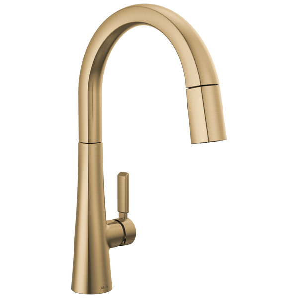 Single Handle Pull-Down Kitchen Faucet in Lumicoat® Champagne