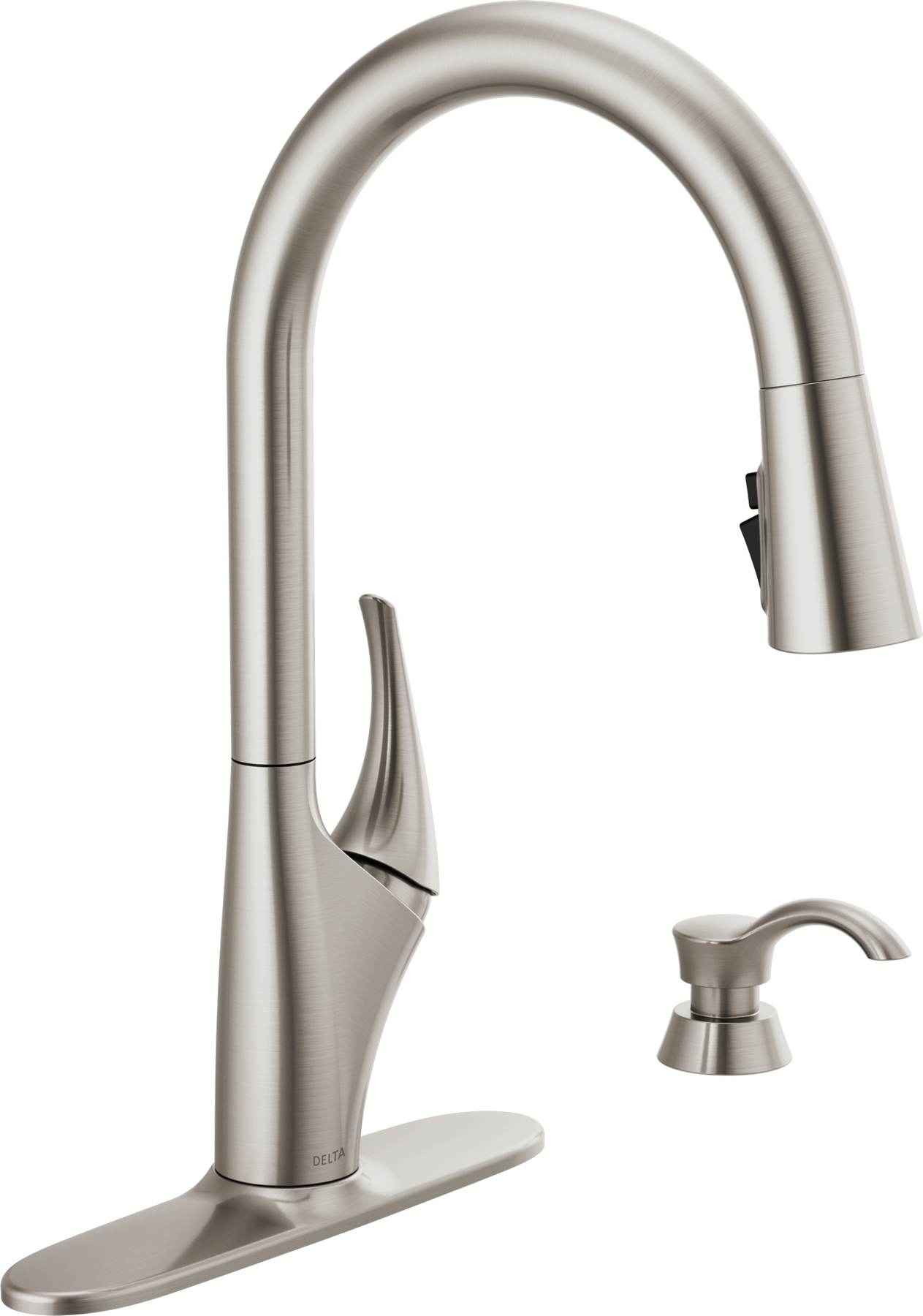 Single Handle Pull-Down Kitchen Faucet in Spotshield Stainless
