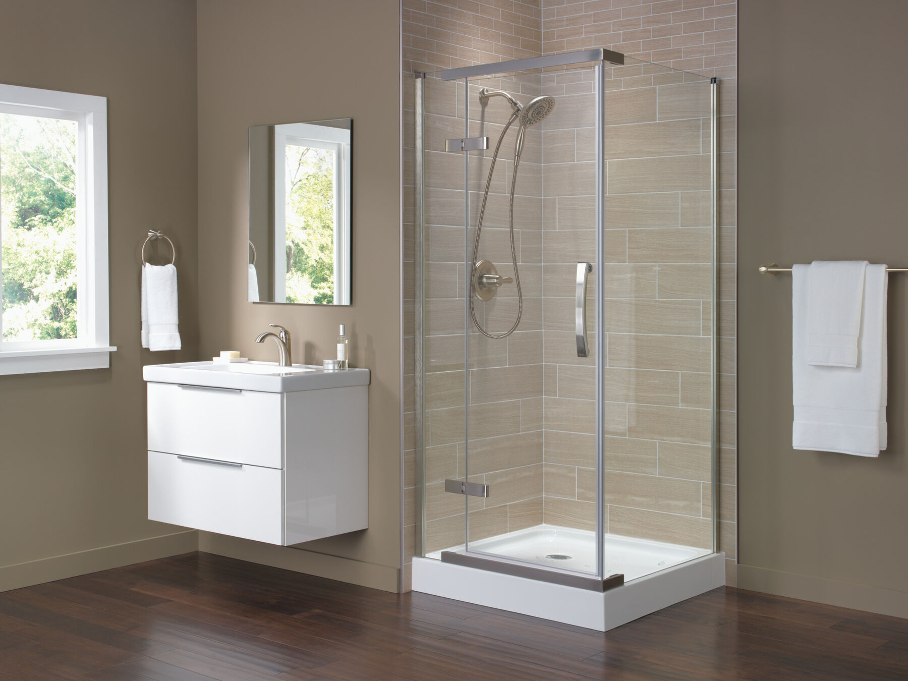 36" x 36" Shower Base in High Gloss White B7109123636WH Delta Faucet