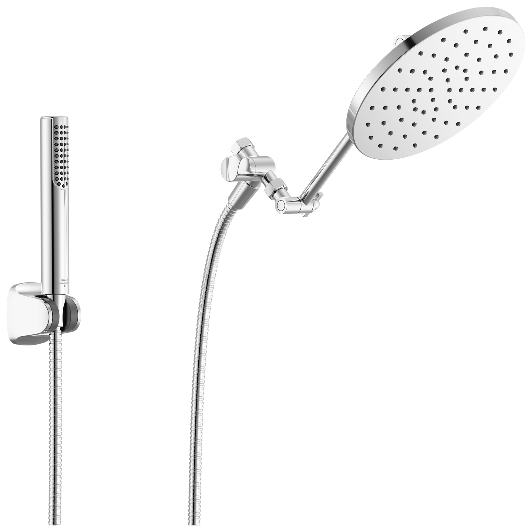 Adjustable Raincan Shower Head with Hand Shower in Chrome 75107 Delta