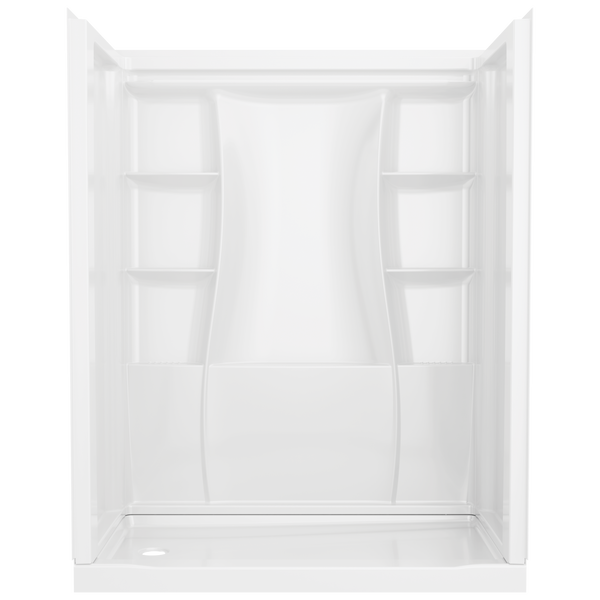 Classic 500 Shower Base 60"x32" Left Drain in High Gloss White B12135