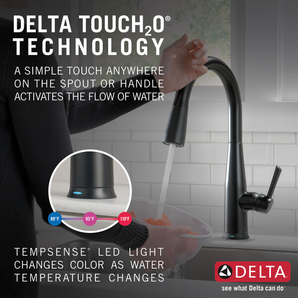 Single Handle PullDown Kitchen Faucet with Touch2O® Technology in